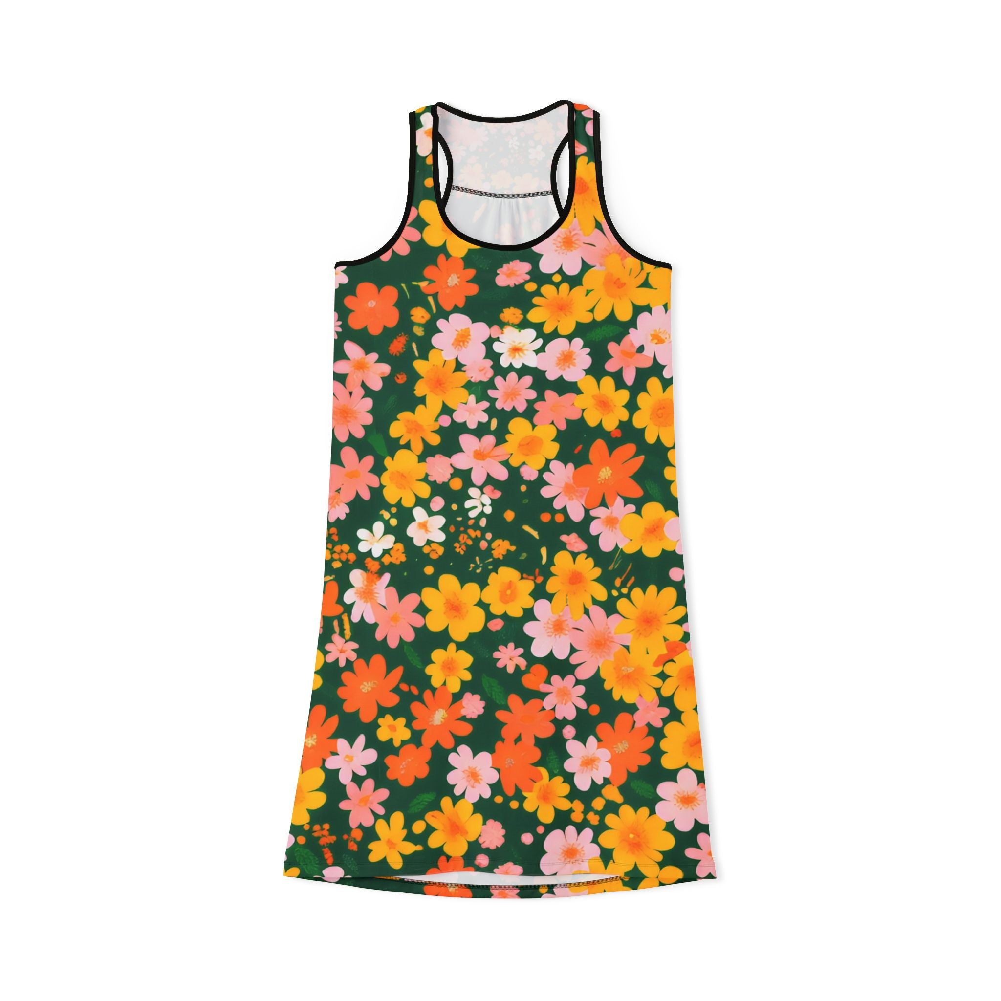 Women's Racerback Dress (AOP), Artsulli - Art is Long, Life is Short, Tank Top, Size, XS, Color, Black, , , 33970344586895594351