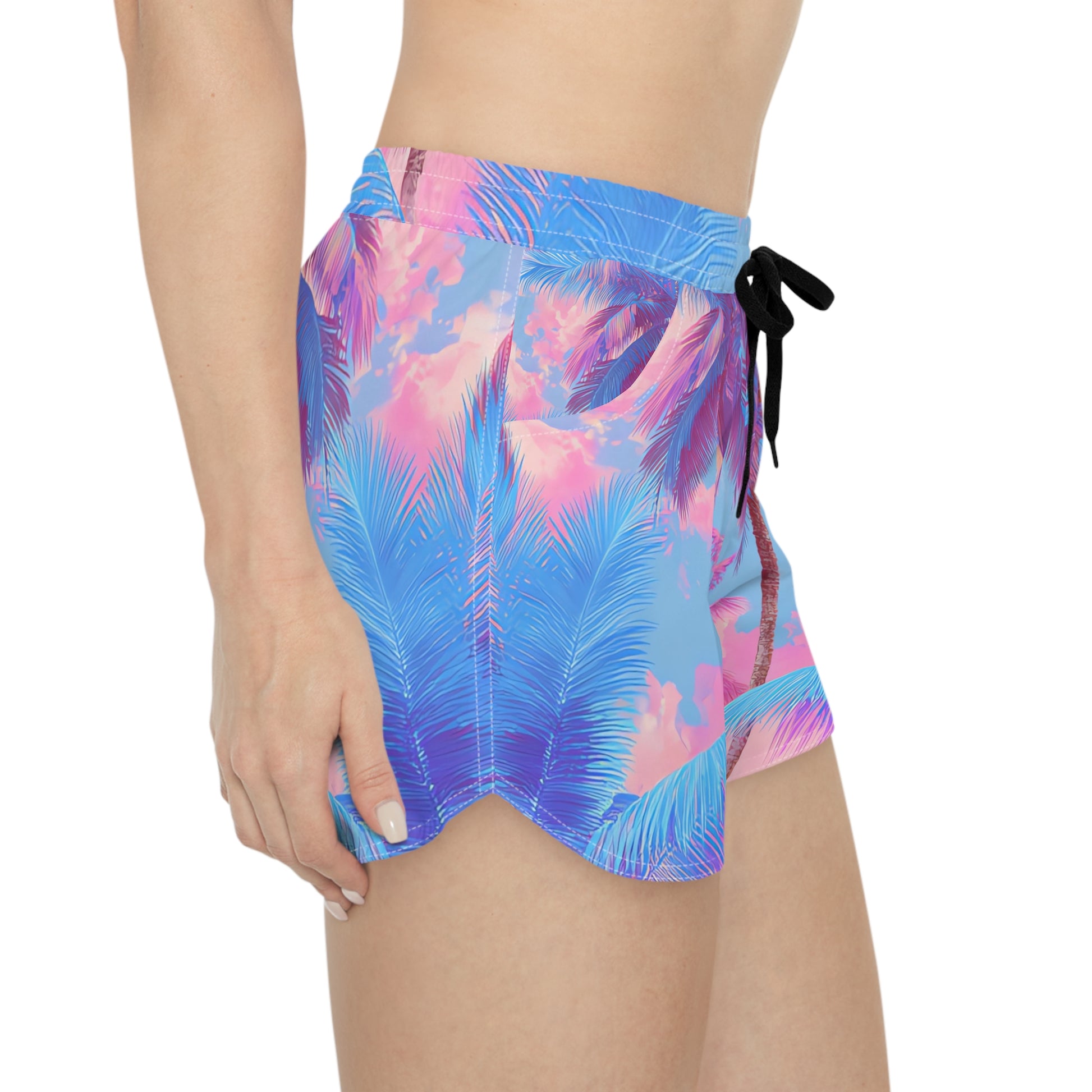 Ethereal Pastel Palms Women's Casual Shorts (AOP), Artsulli - Art is Long, Life is Short, All Over Prints, , , , , , , 