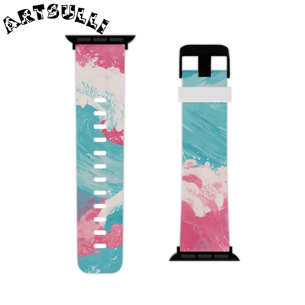 JAKKOUTTHEBXX The Great Pastelwave Pink and Blue Watch Band