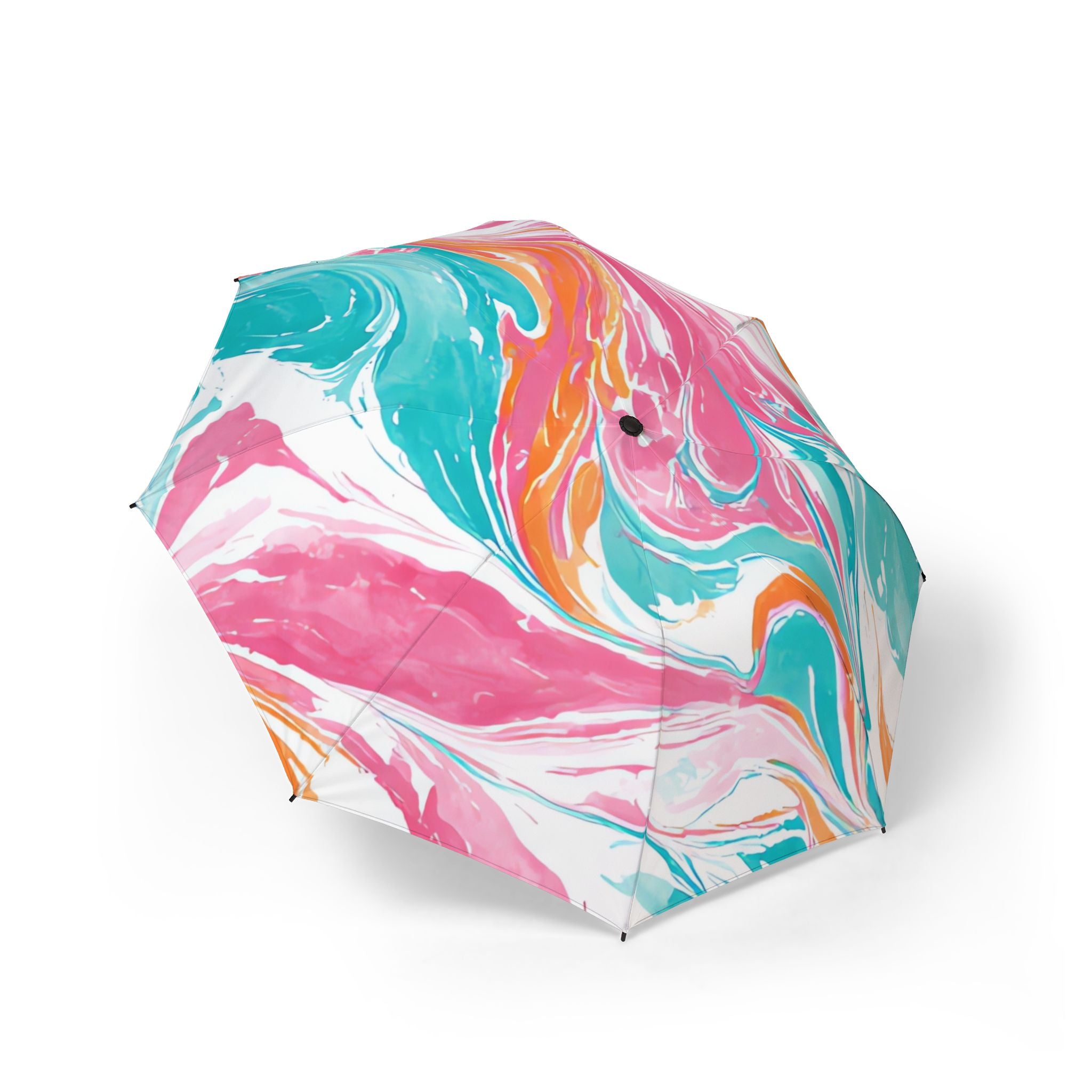 Liquid Pastel Spill Multi-Color Semi-Automatic Foldable Umbrella, Artsulli - Art is Long, Life is Short, Accessories, Size, One size, , , , , 10965760023959746025
