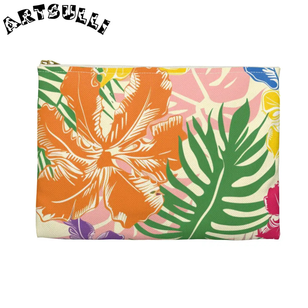 JAKKOUTTHEBXX Colorful Tropical Floral Flat Pouch 2025