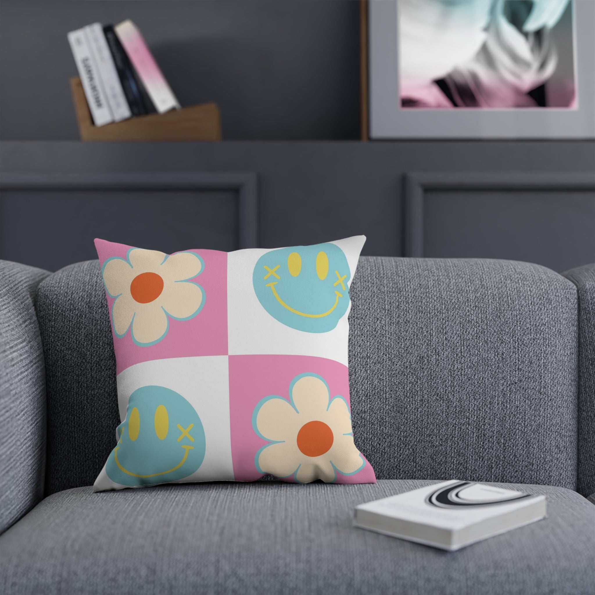 Madotsukis Grin Bloom Cushion, Artsulli - Art is Long, Life is Short, Home Decor, , , , , , , 