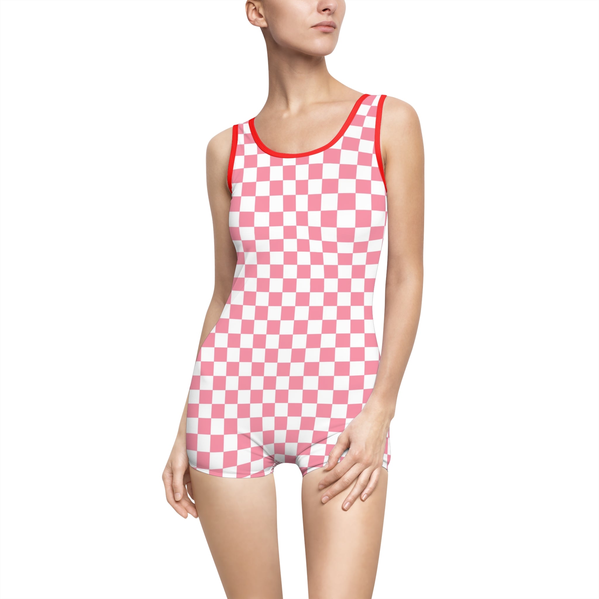 Brigandine Checkered Scene Women's Vintage Swimsuit (AOP)