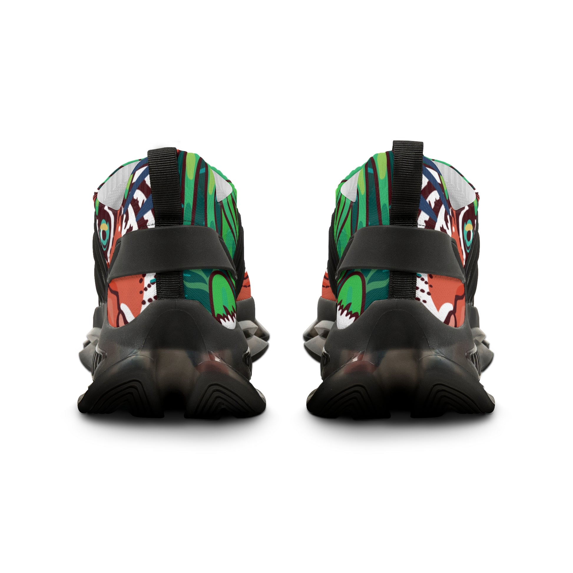 Tropical Jungle Tigers Green Men's Mesh Sneakers, Artsulli - Art is Long, Life is Short, Shoes, , , , , , , 