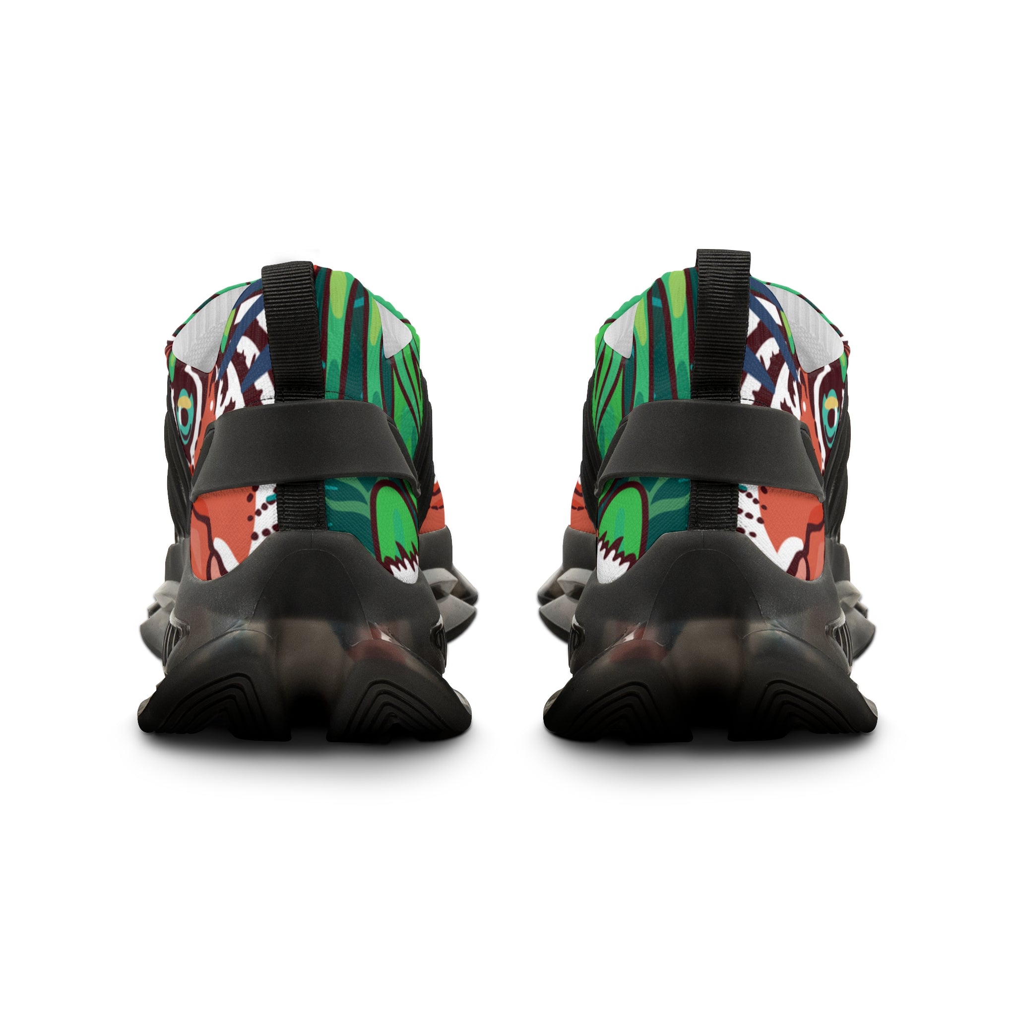 Tropical Jungle Tigers Green Men's Mesh Sneakers, Artsulli - Art is Long, Life is Short, Shoes, , , , , , , 