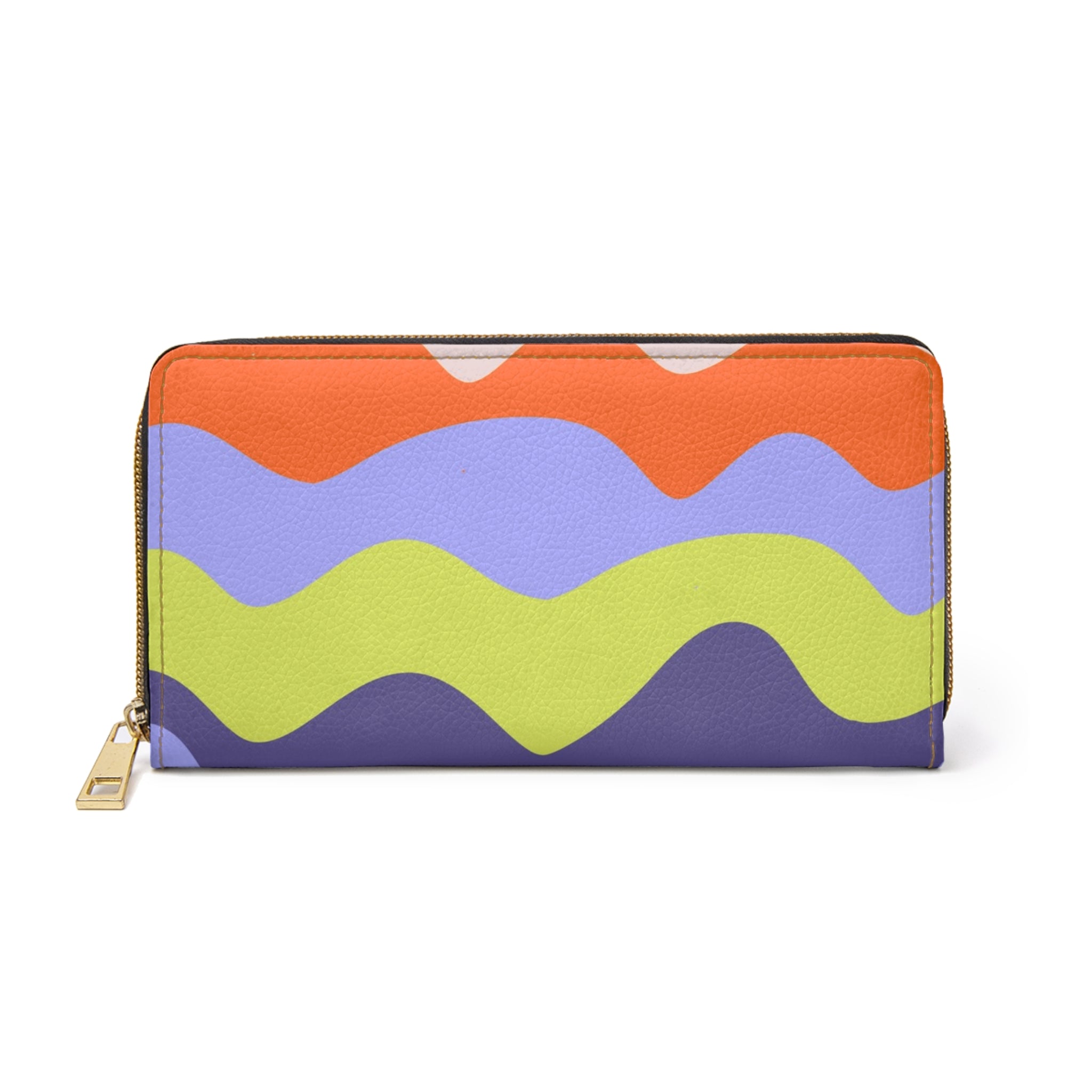 Waves Red and Blue Zipper Wallet, Artsulli - Art is Long, Life is Short, Accessories, Size, One size, Color, White, , , 31907605379526642681