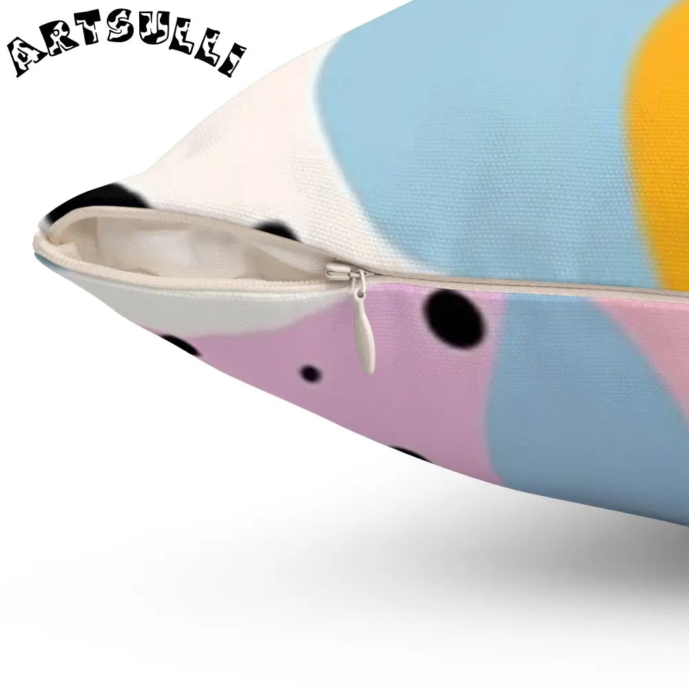 JAKKOUTTHEBXX Colorful Abstract Dots and Shapes Spun Polyester