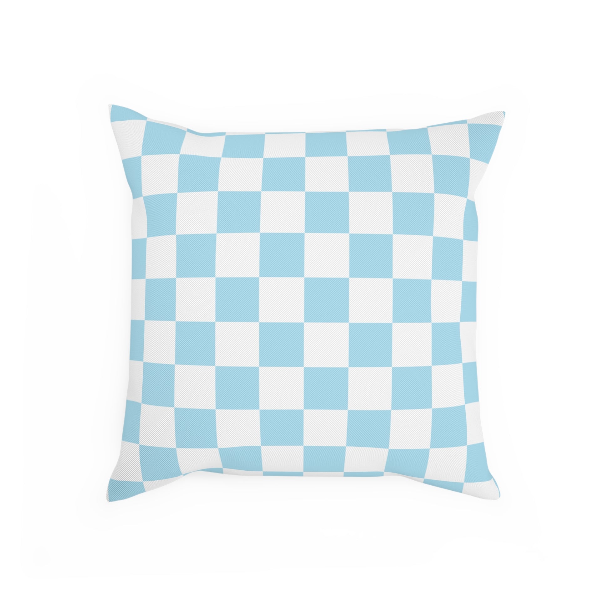 Checkerboard Sky Blue Cushion, Artsulli - Art is Long, Life is Short, Home Decor, , , , , , , 