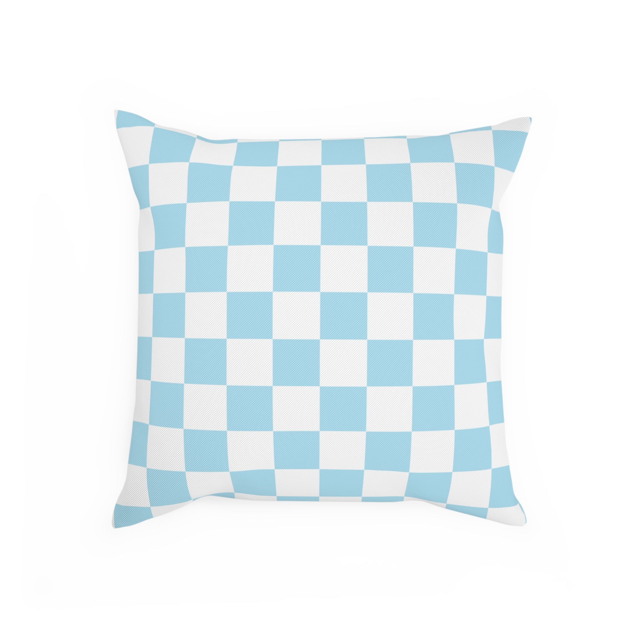 Checkerboard Sky Blue Cushion, Artsulli - Art is Long, Life is Short, Home Decor, , , , , , , 