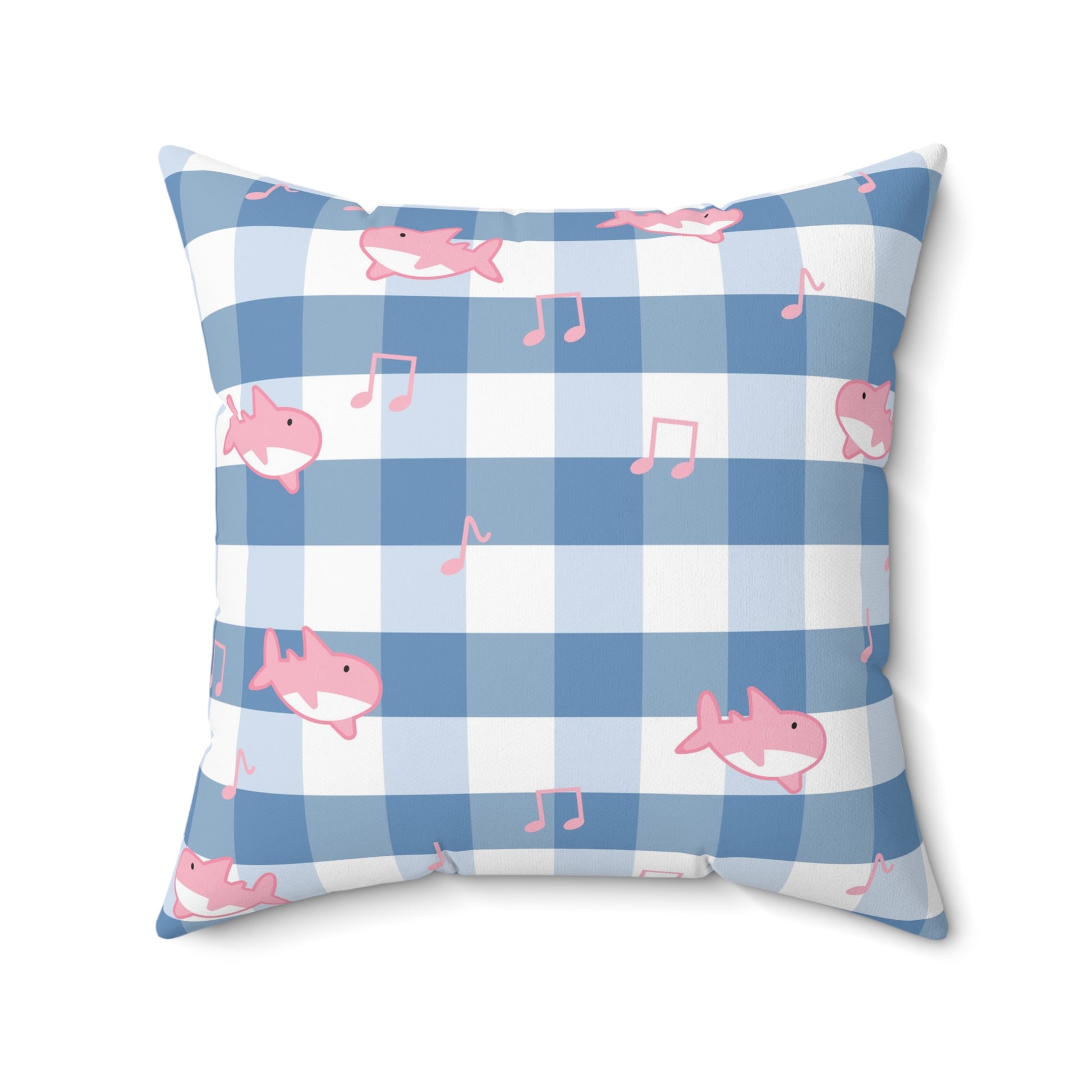 Music Shark Spun Polyester Square Pillow, Artsulli - Art is Long, Life is Short, Home Decor, Size, 20" × 20", , , , , 12921803095026257533