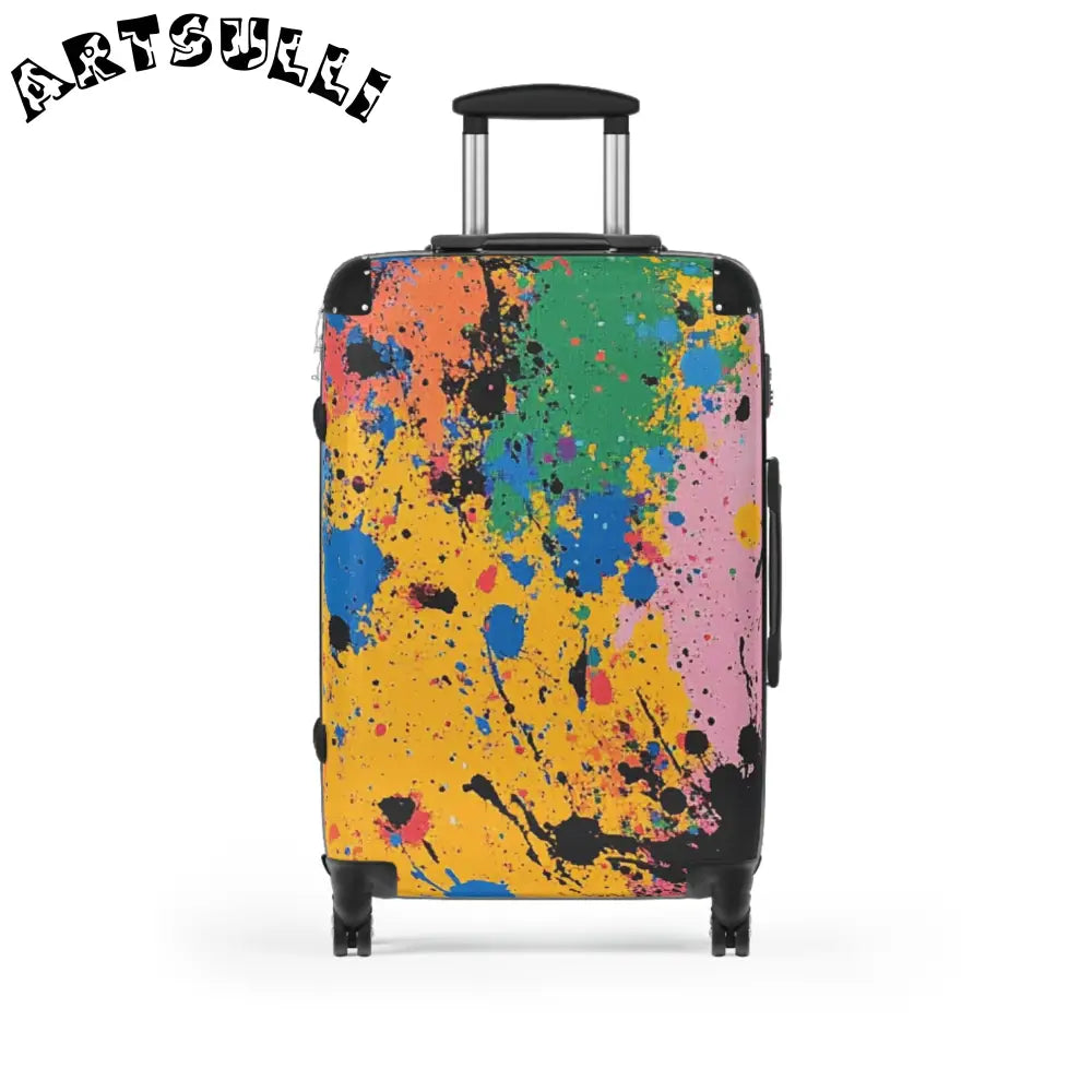 JAKKOUTTHEBXX The Colors Of Paint Splatter Suitcase JAKKOUTTHEBXX