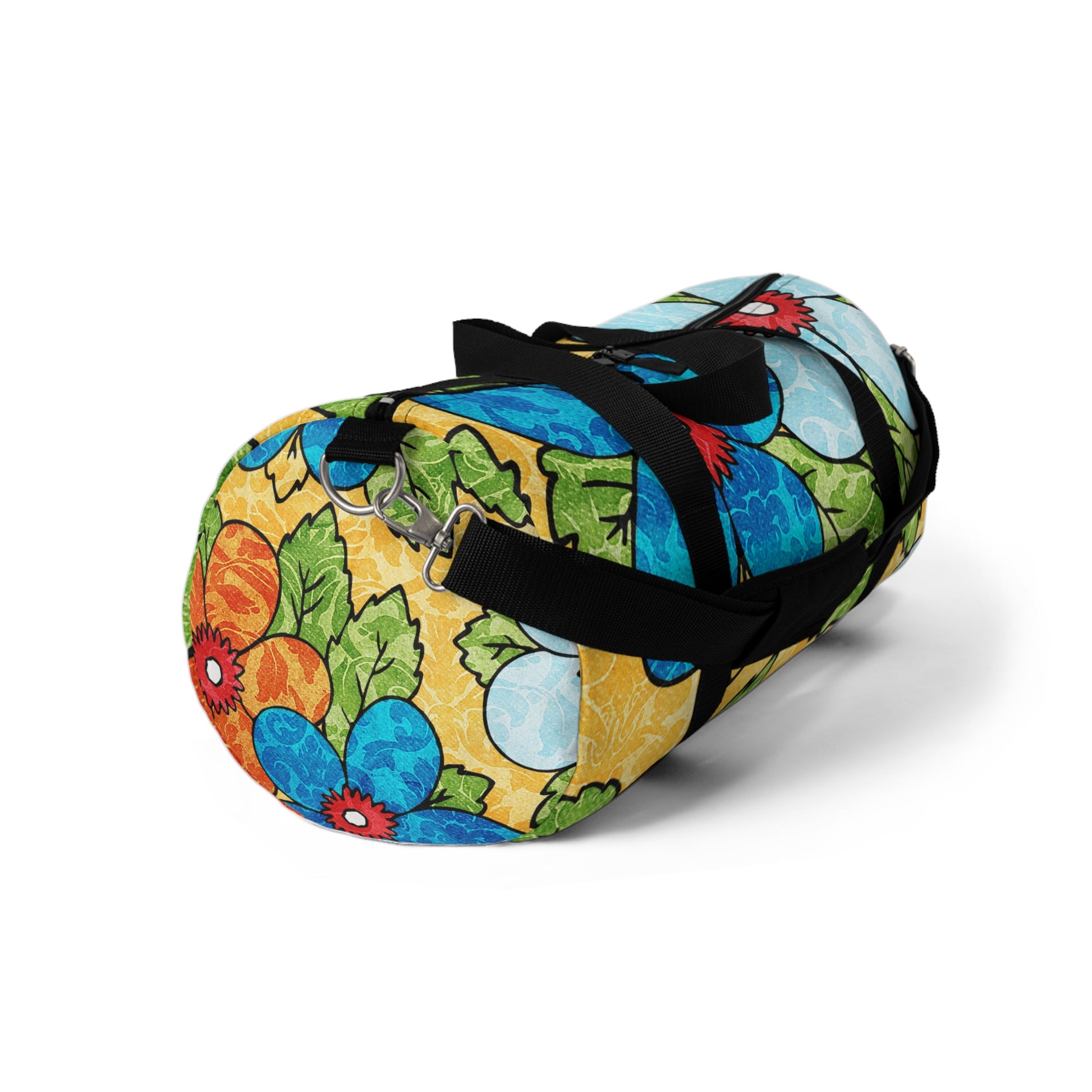 Groovy Yellow Floral Kl Duffel Bag, Artsulli - Art is Long, Life is Short, Bags, , , , , , , 