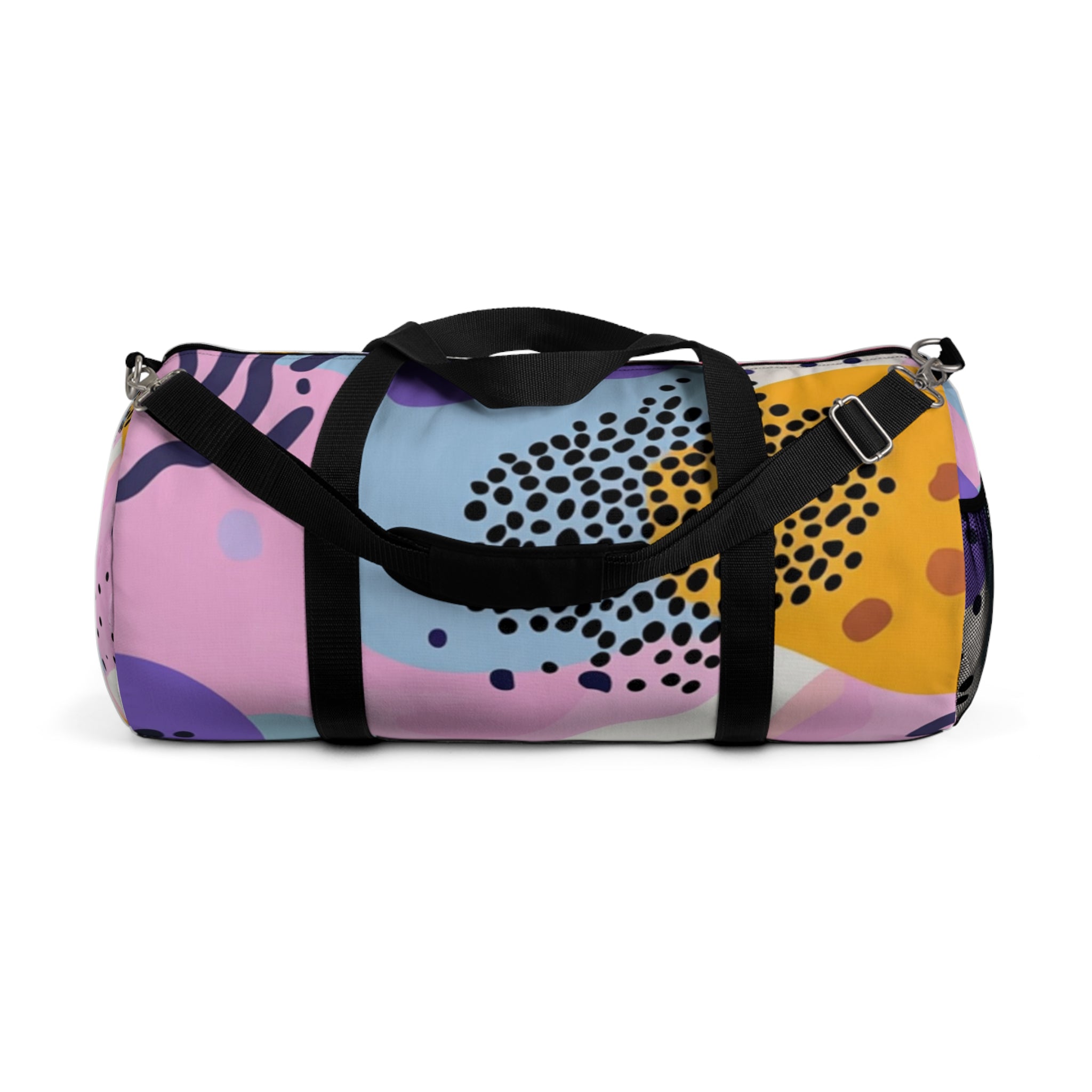 Colorful Abstract Dots and Shapes Duffel Bag, Artsulli - Art is Long, Life is Short, Bags, Size, Large, , , , , 25419558154273