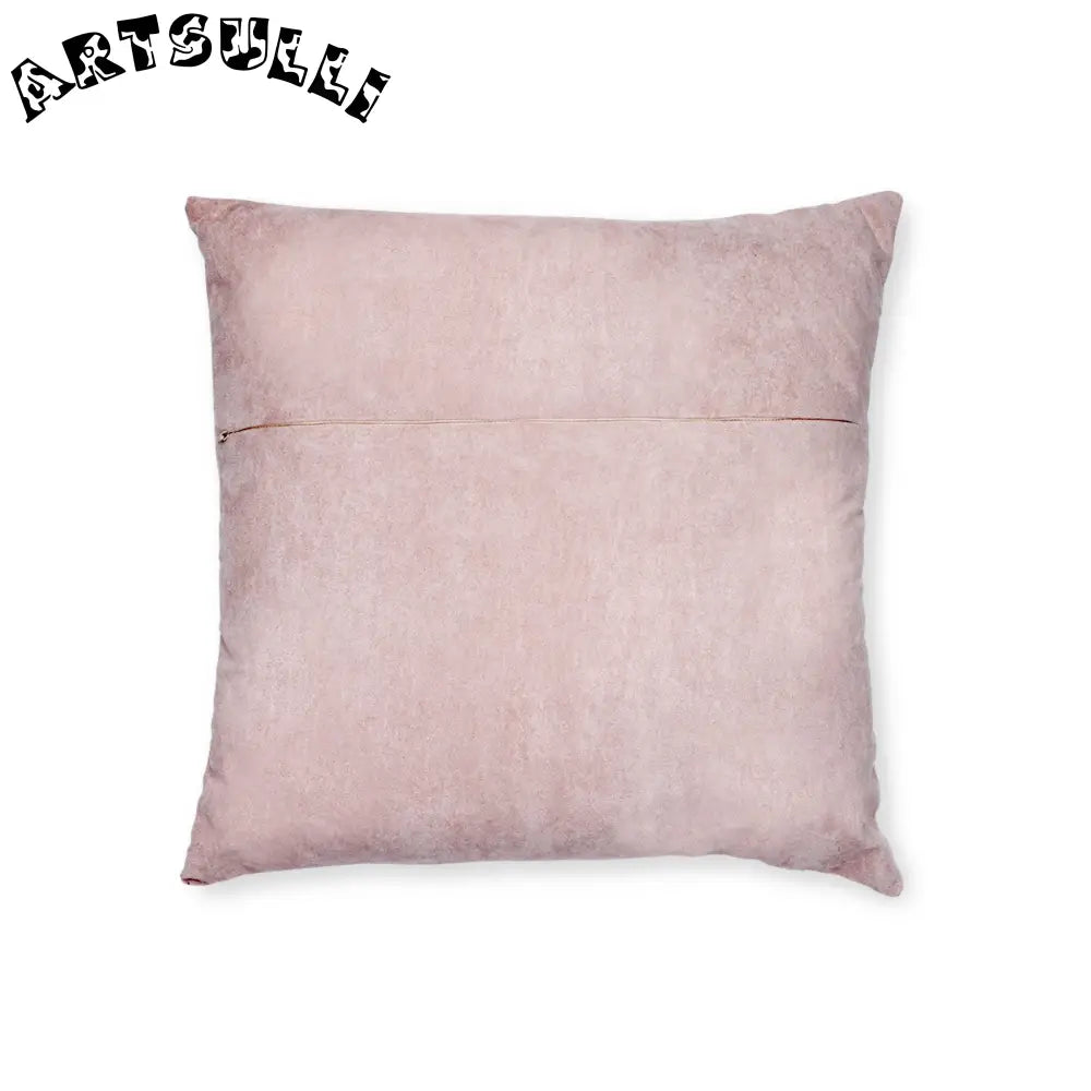JAKKOUTTHEBXX The Colors Of Paint Splatter Square Pillow - Pink Back