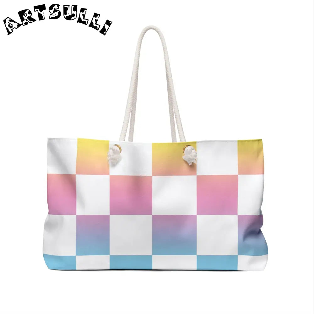 JAKKOUTTHEBXX Vaporwave Check II Weekender Bag JAKKOUTTHEBXX