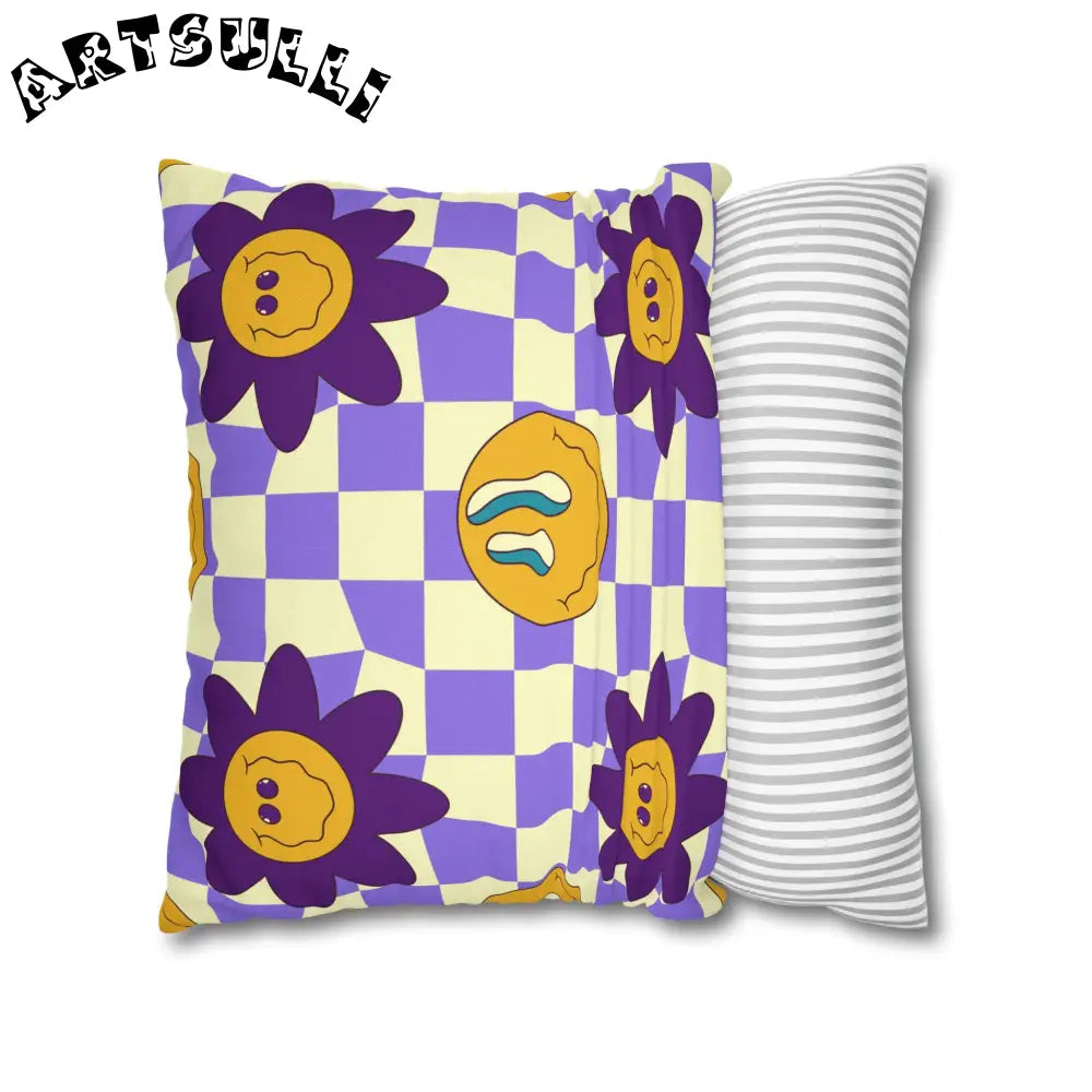 JAKKOUTTHEBXX Trippy Flower Power Motifs Spun Polyester Square