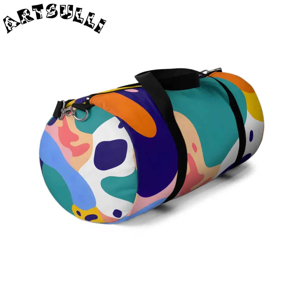 JAKKOUTTHEBXX Colorful Abstract Shapes Duffel Bag JAKKOUTTHEBXX