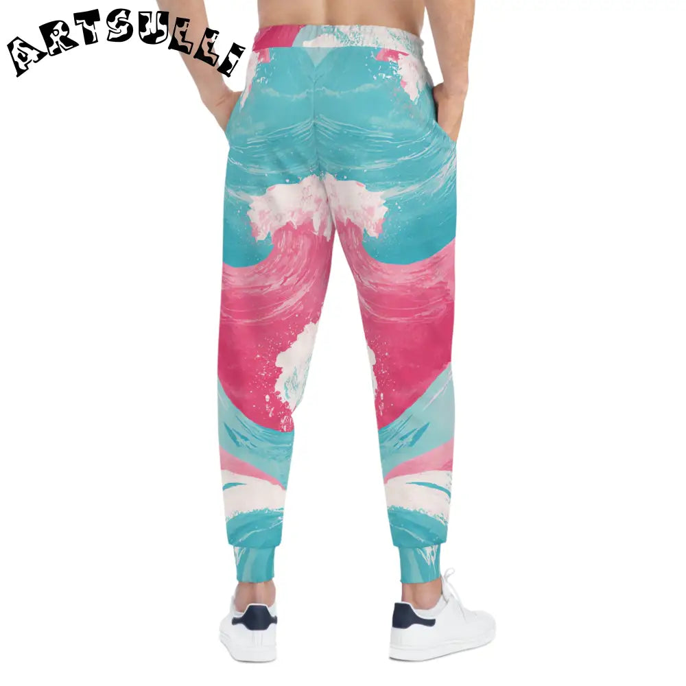 JAKKOUTTHEBXX The Great Pastelwave Pink and Blue Athletic Joggers