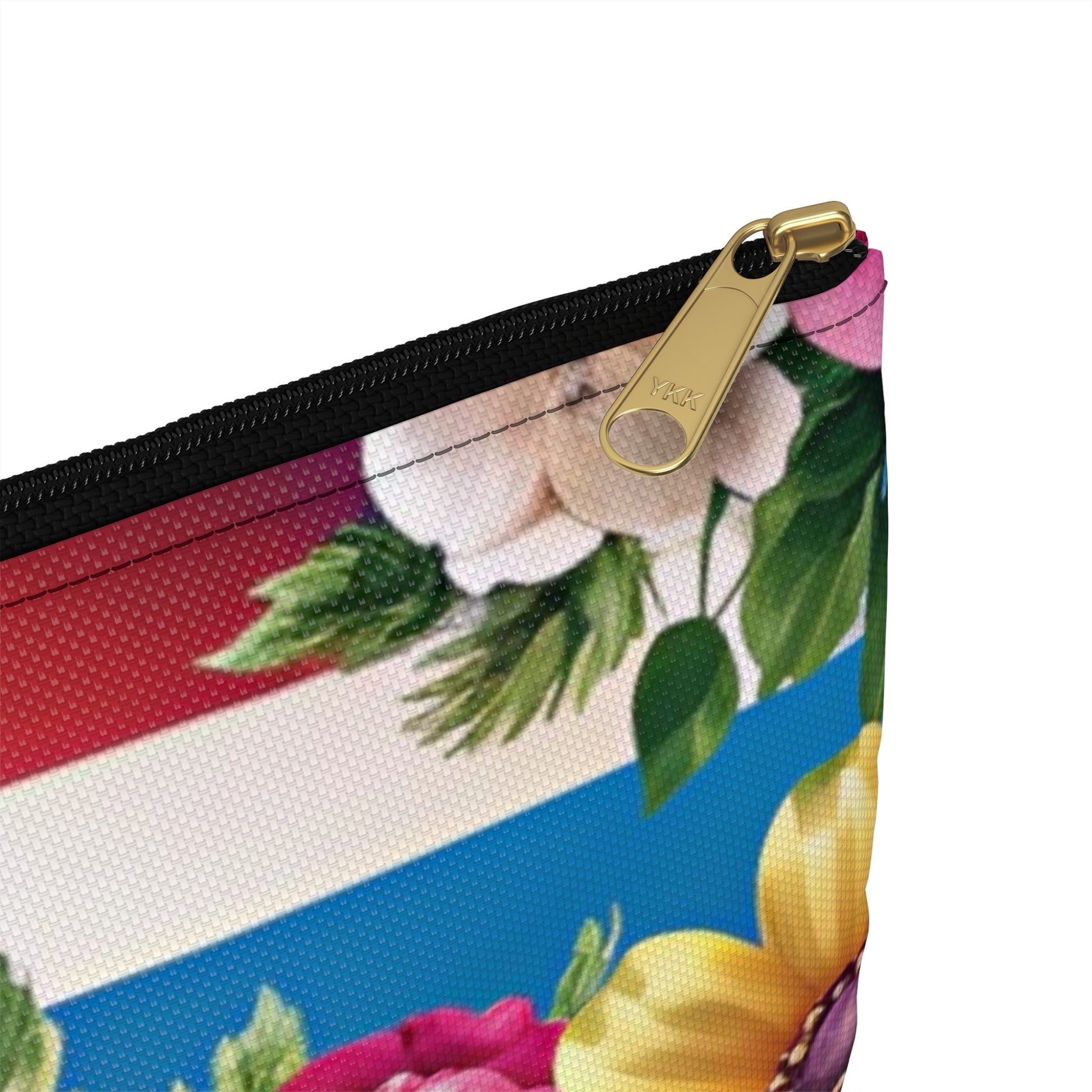 Floral Stripe 4K II Accessory Pouch, Artsulli - Art is Long, Life is Short, Bags, , , , , , , 