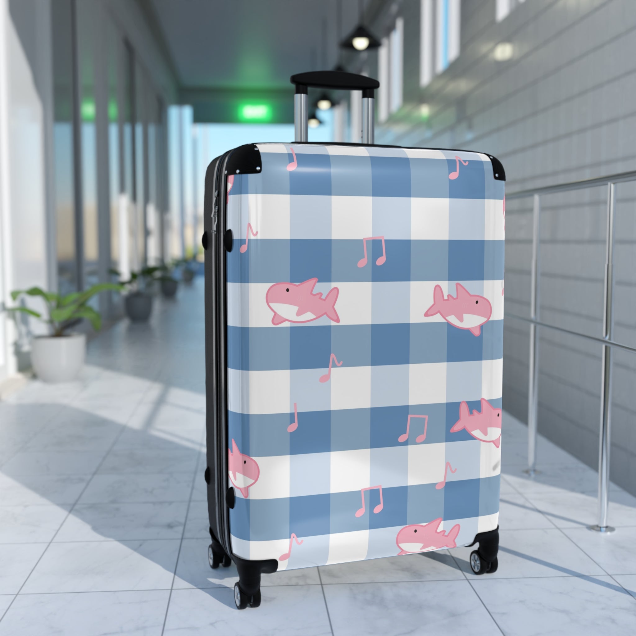 Music Shark Suitcase, Artsulli - Art is Long, Life is Short, Bags, , , , , , , 