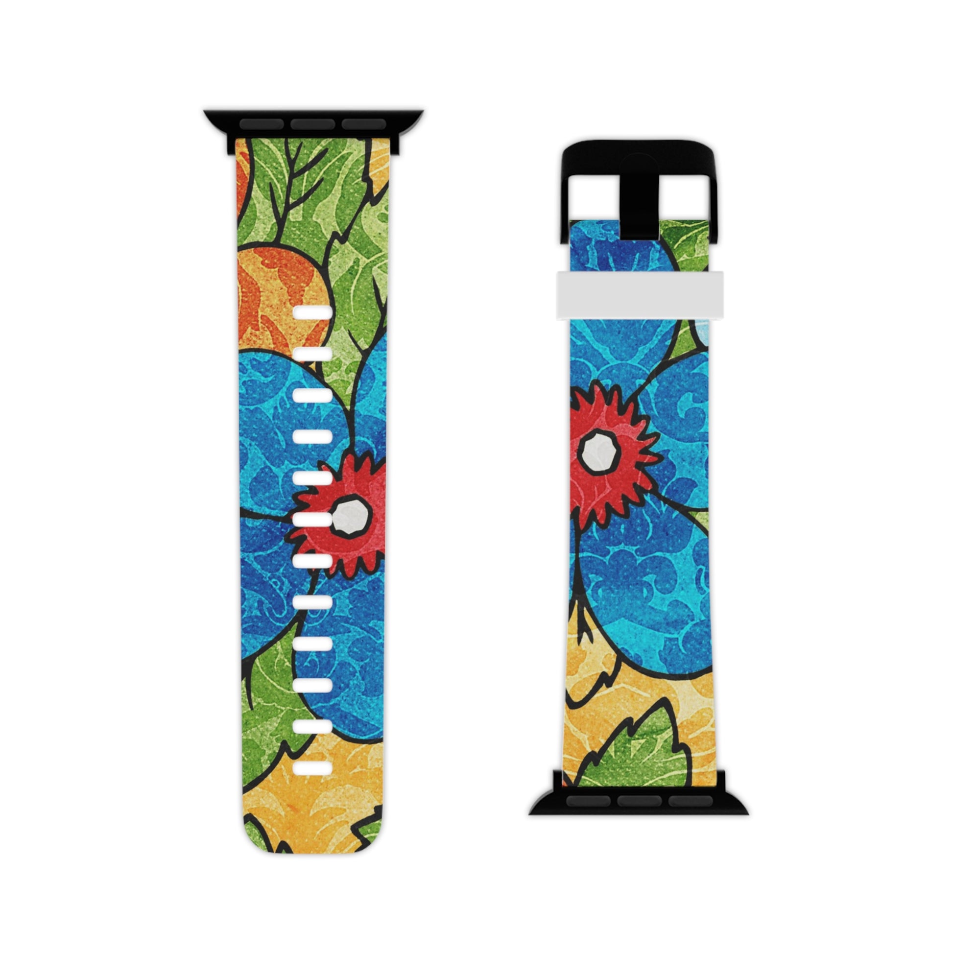 Groovy Yellow Floral Kl II Watch Band for Apple Watch, Artsulli - Art is Long, Life is Short, Accessories, , , , , , , 