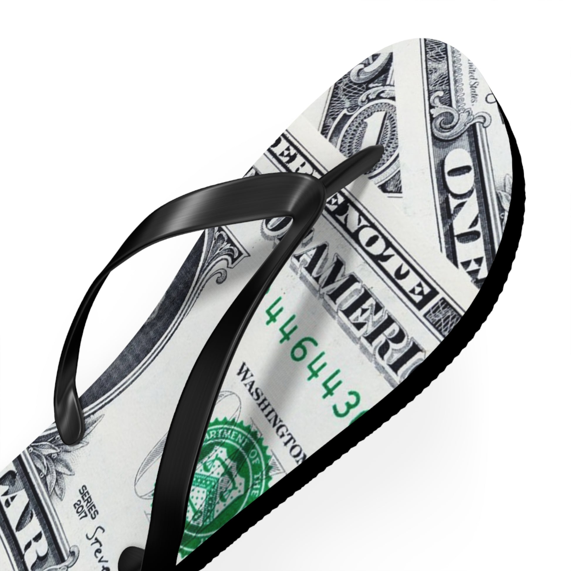 Money Collage Flip Flops, Artsulli - Art is Long, Life is Short, Shoes, , , , , , , 