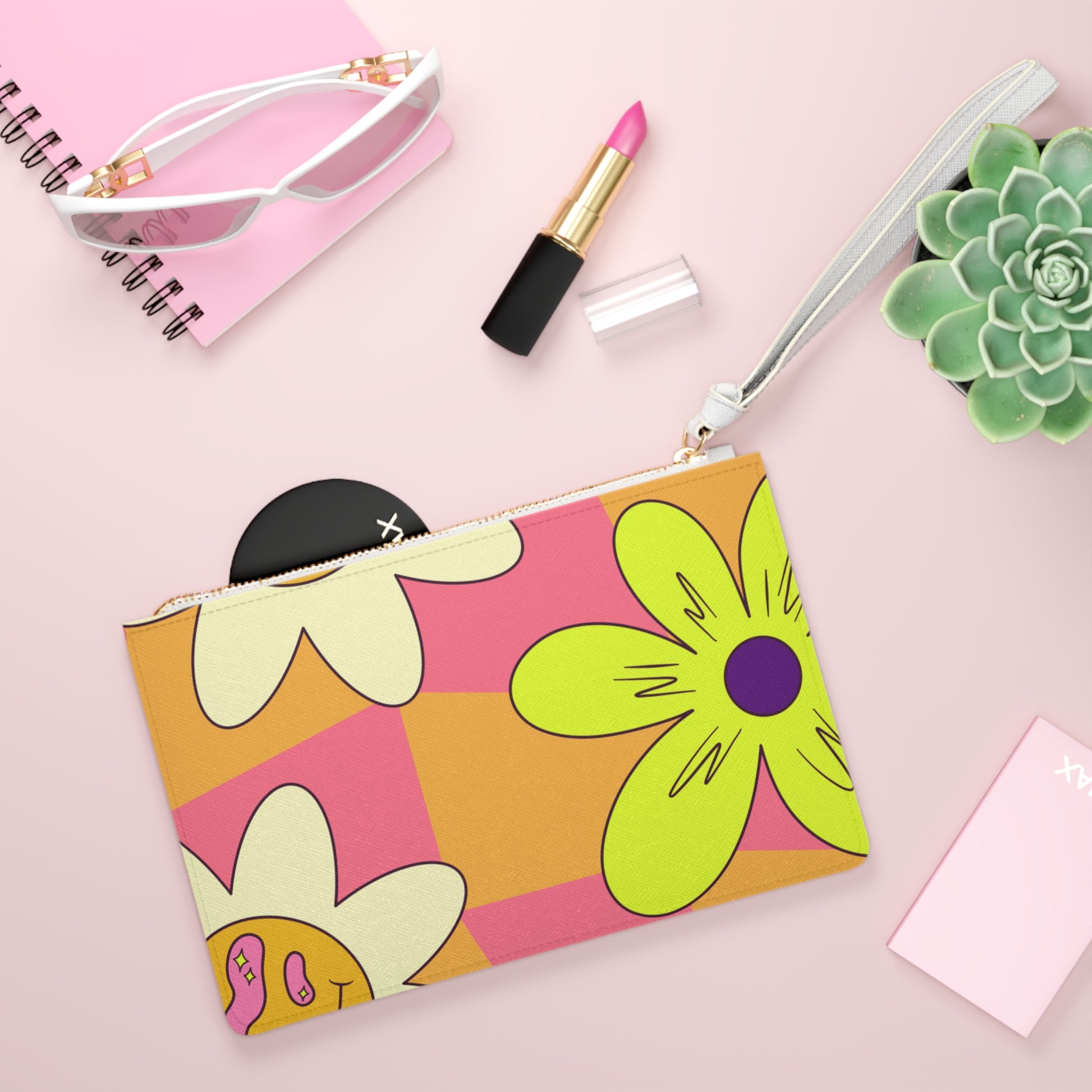 Trippy Sour Face Rave Clutch Bag, Artsulli - Art is Long, Life is Short, Bags, , , , , , , 