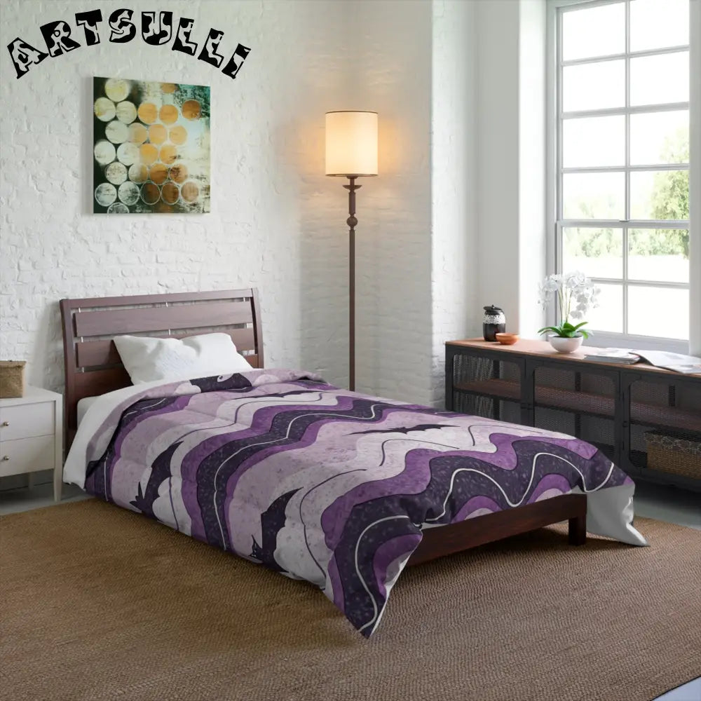JAKKOUTTHEBXX Bat Wave Comforter JAKKOUTTHEBXX Artsulli - Art