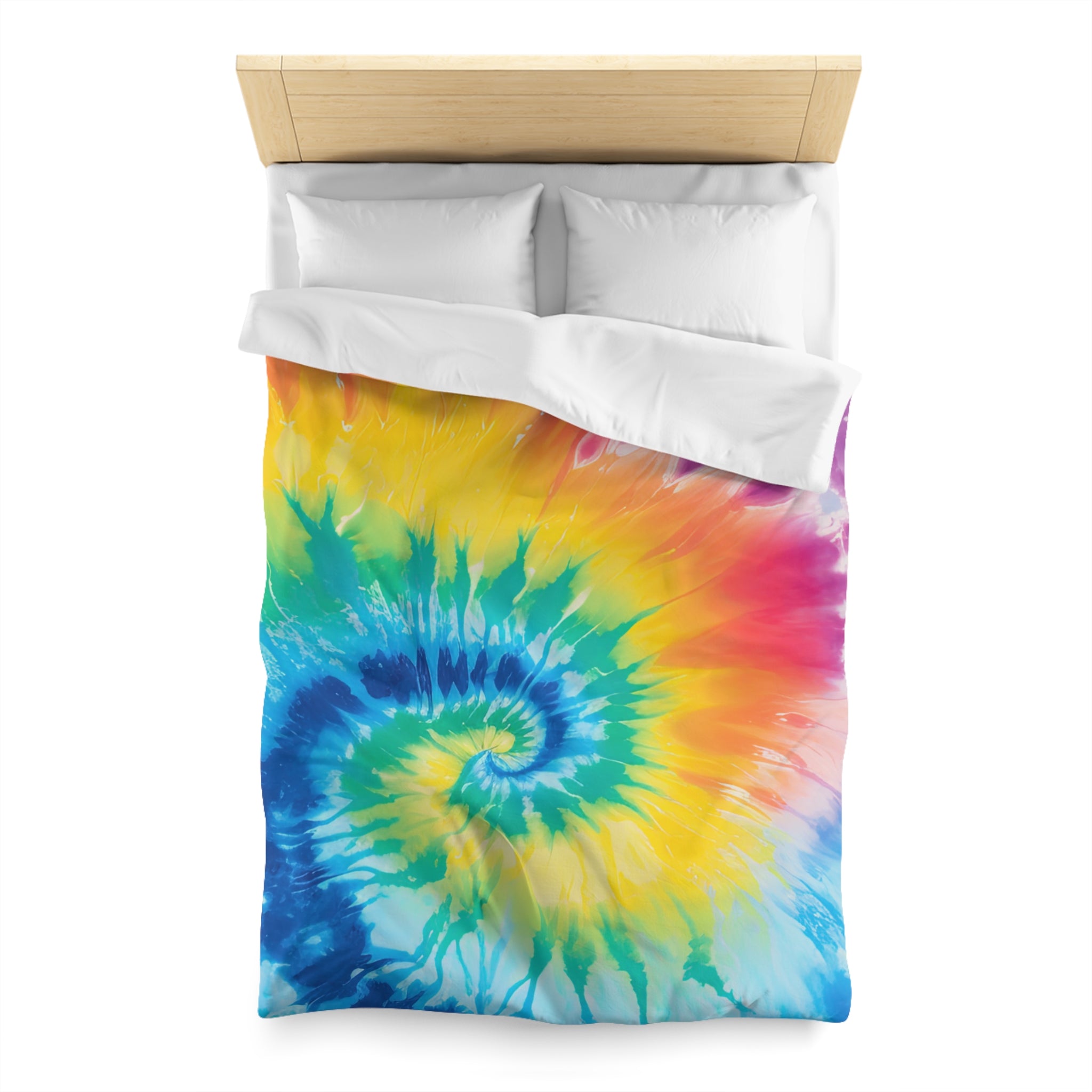 Tie Dye Microfiber Duvet Cover, Artsulli - Art is Long, Life is Short, Home Decor, , , , , , , 