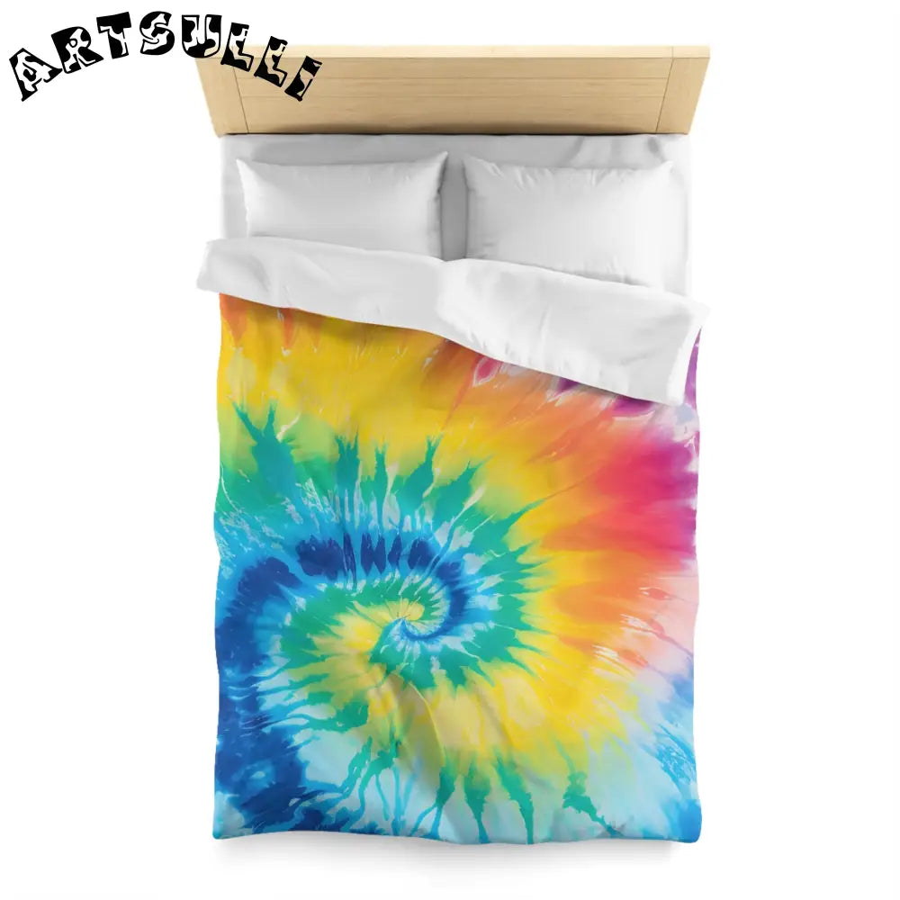 JAKKOUTTHEBXX Tie Dye Spiral Rainbow Duvet Cover 2025