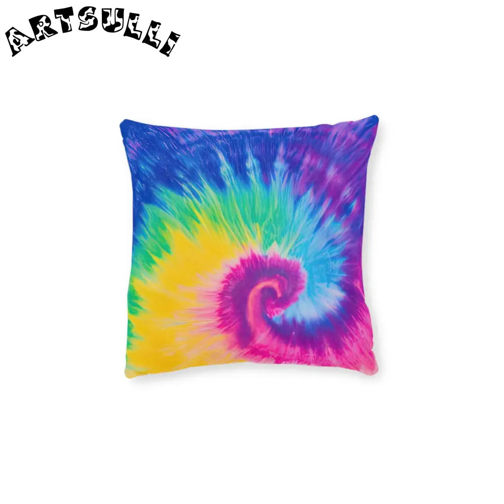 JAKKOUTTHEBXX Colorful Tie Dye Art Printed Square Pillow 2025