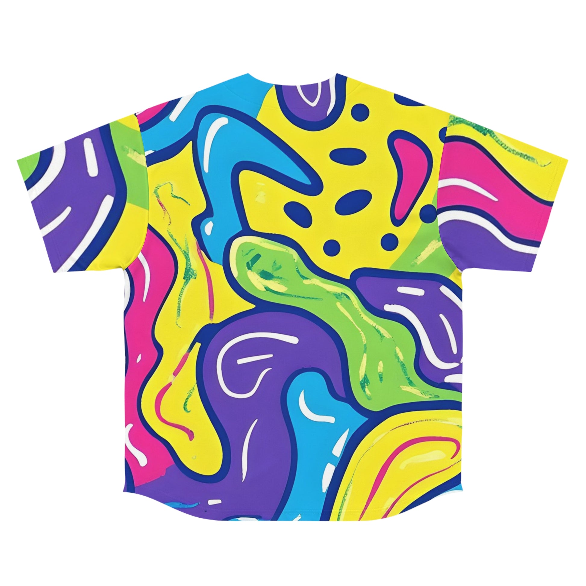 90s Trippy Slime Men's Baseball Jersey (AOP), Artsulli - Art is Long, Life is Short, All Over Prints, , , , , , , 