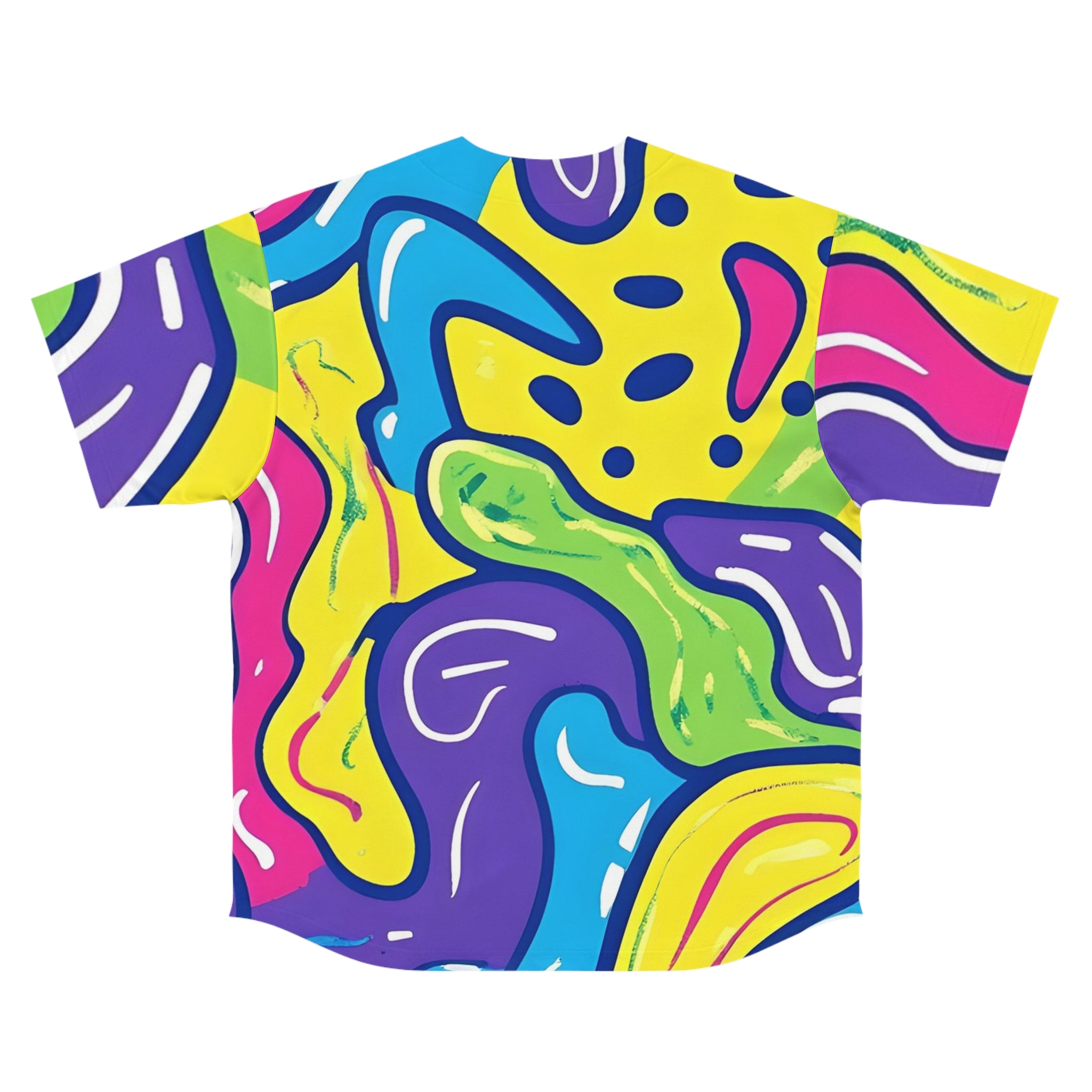 90s Trippy Slime Men's Baseball Jersey (AOP), Artsulli - Art is Long, Life is Short, All Over Prints, , , , , , , 