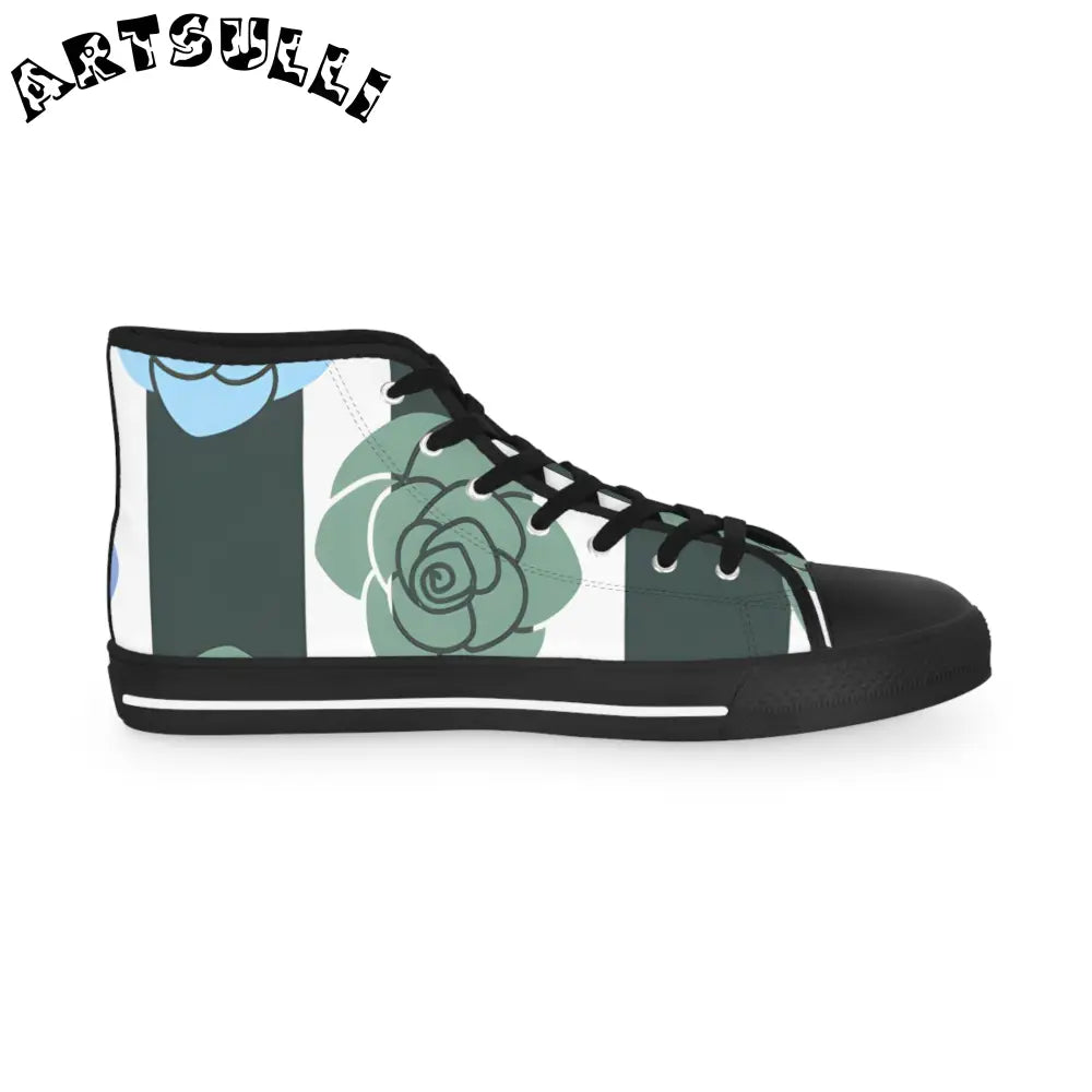 JAKKOUTTHEBXX Stripes x Roses Black and White Men’s High Top