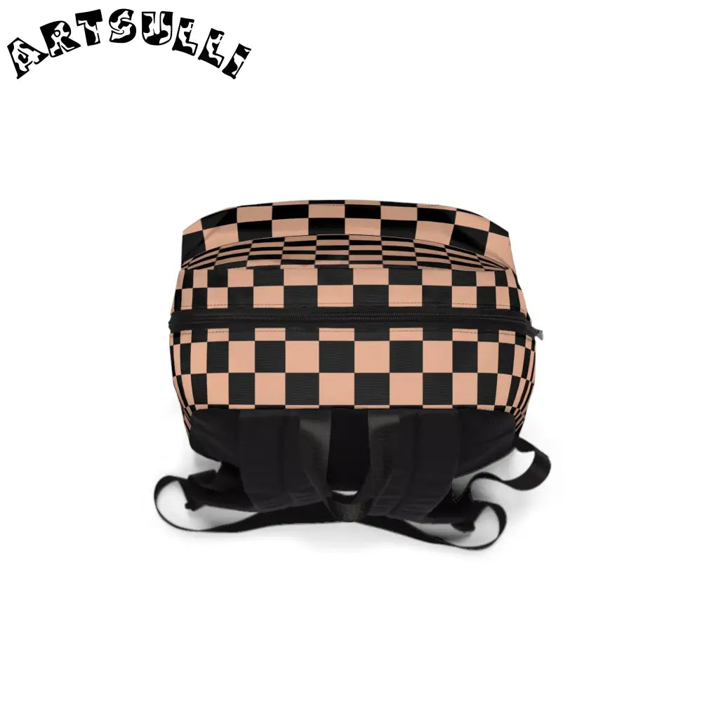 JAKKOUTTHEBXX Checkerboard Soft Orange and Black Unisex Classic