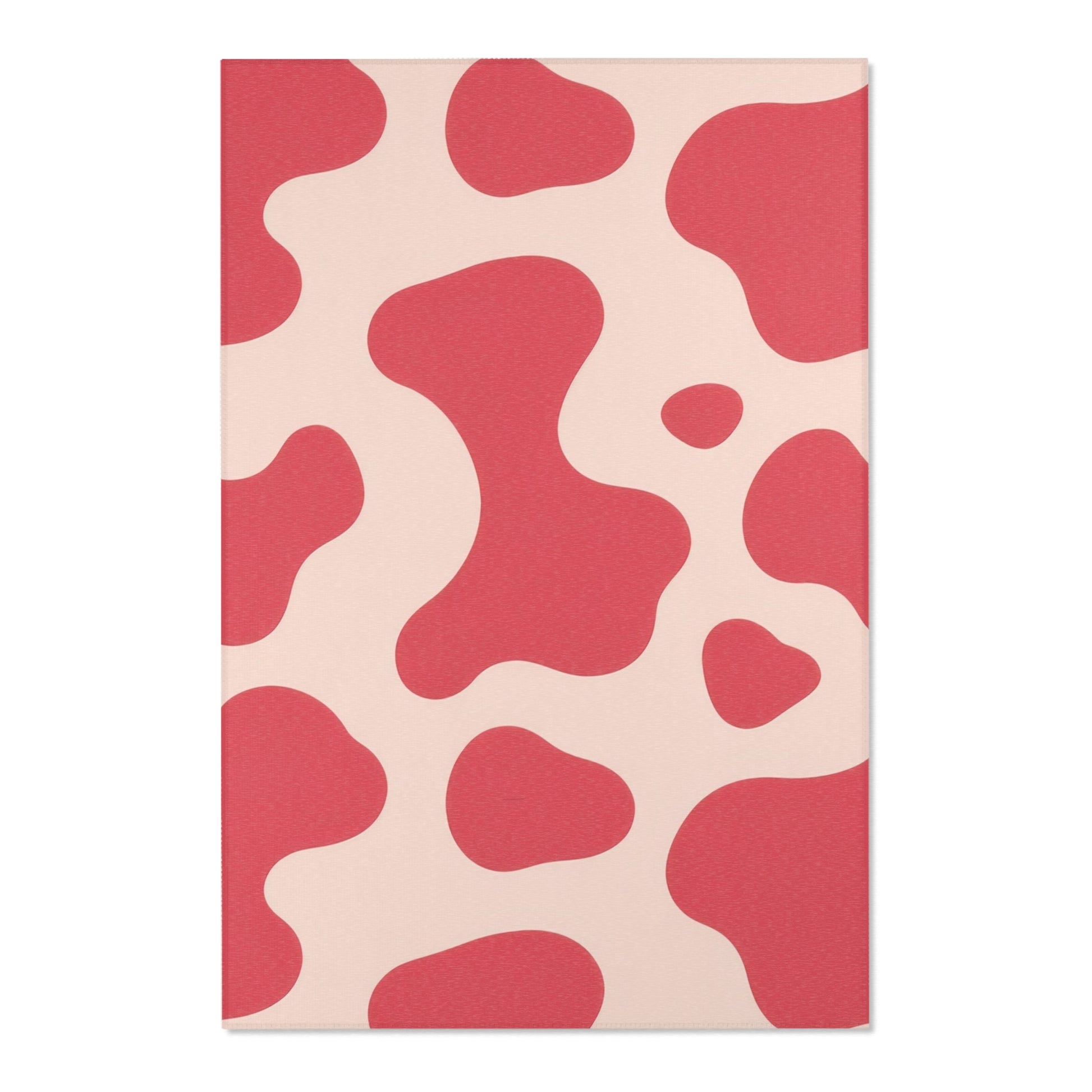 Red Jungle Cow Area Rugs, Artsulli - Art is Long, Life is Short, Home Decor, Size, 48" × 72", , , , , 94494490849500465410