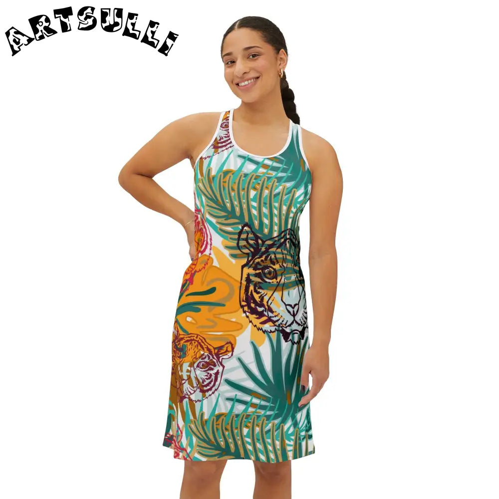 JAKKOUTTHEBXX Tropical Jungle Tigers Brown and Green Women’s