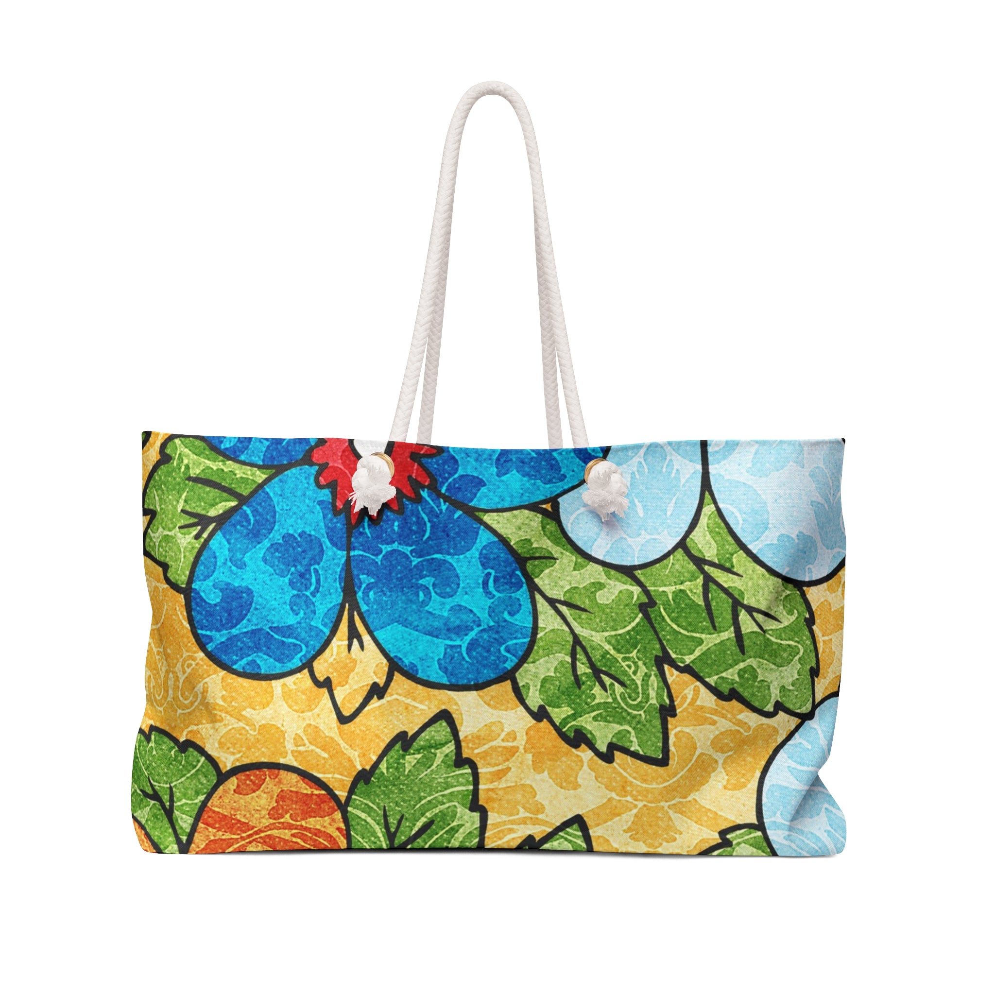 Groovy Yellow Floral Kl II Weekender Bag, Artsulli - Art is Long, Life is Short, Bags, Size, 24" × 13", , , , , 20157678222965498418