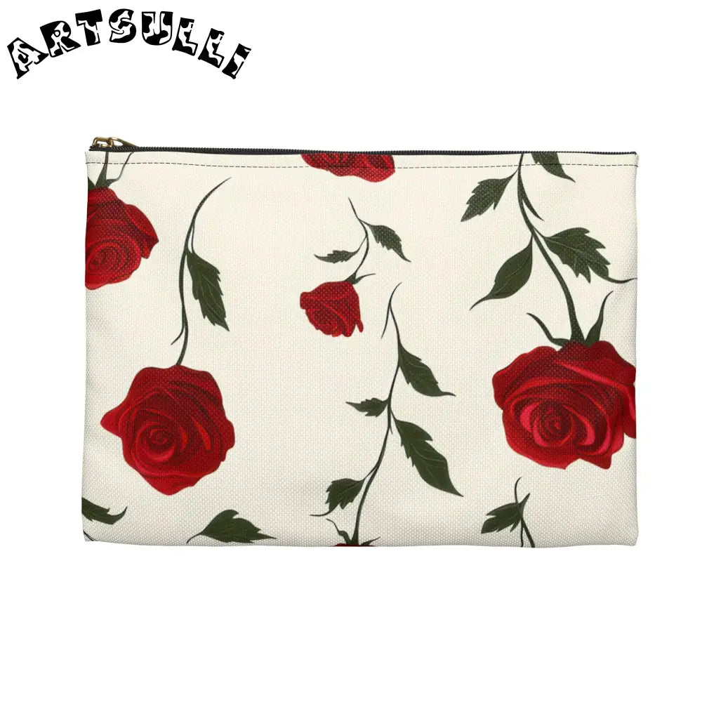 JAKKOUTTHEBXX Red Roses Accessory Pouch JAKKOUTTHEBXX Artsulli - Art