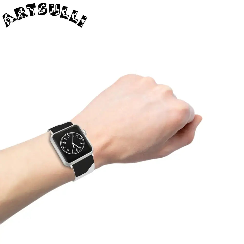 JAKKOUTTHEBXX Smartwatch Pair with White and Cow Print Apple Watch