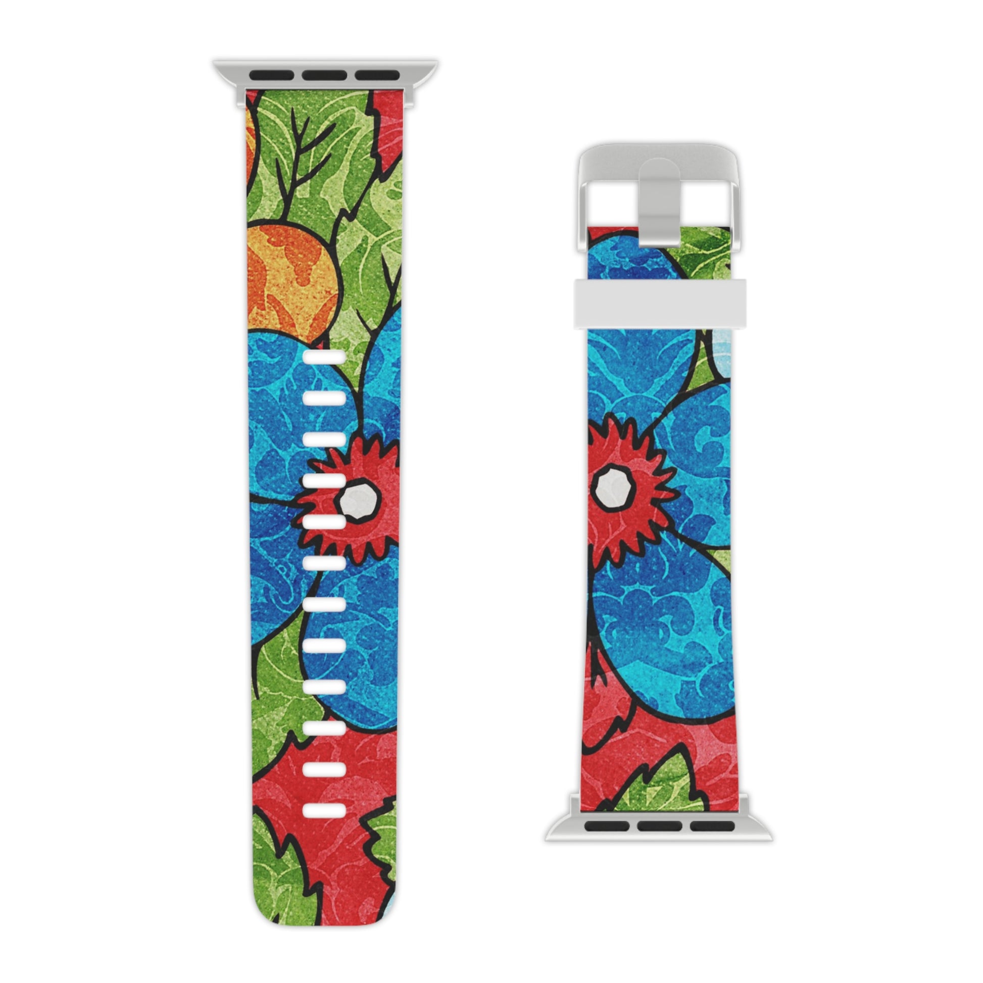 Groovy Red Floral Kl II Watch Band for Apple Watch, Artsulli - Art is Long, Life is Short, Accessories, , , , , , , 