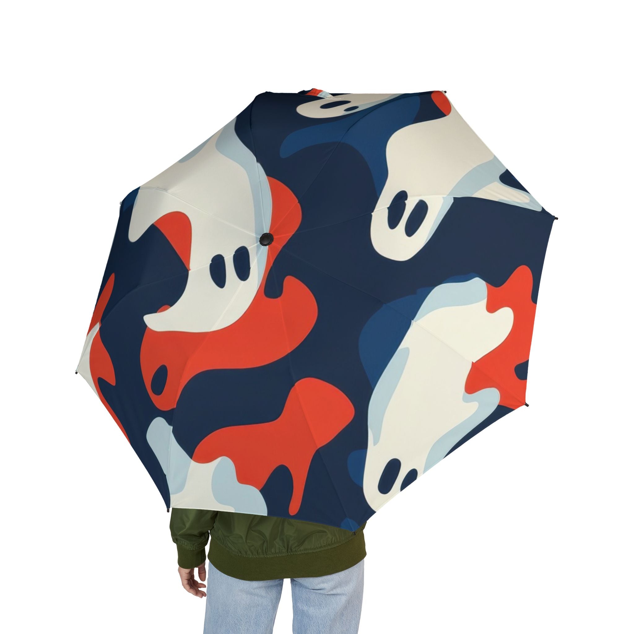 Camo Ghosts Semi-Automatic Foldable Umbrella, Artsulli - Art is Long, Life is Short, Accessories, , , , , , , 