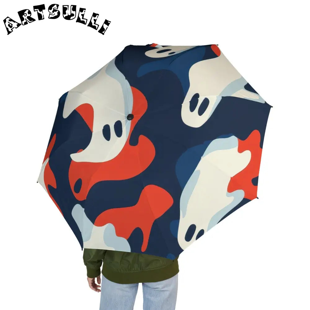JAKKOUTTHEBXX Camo Ghosts Semi-Automatic Foldable Umbrella