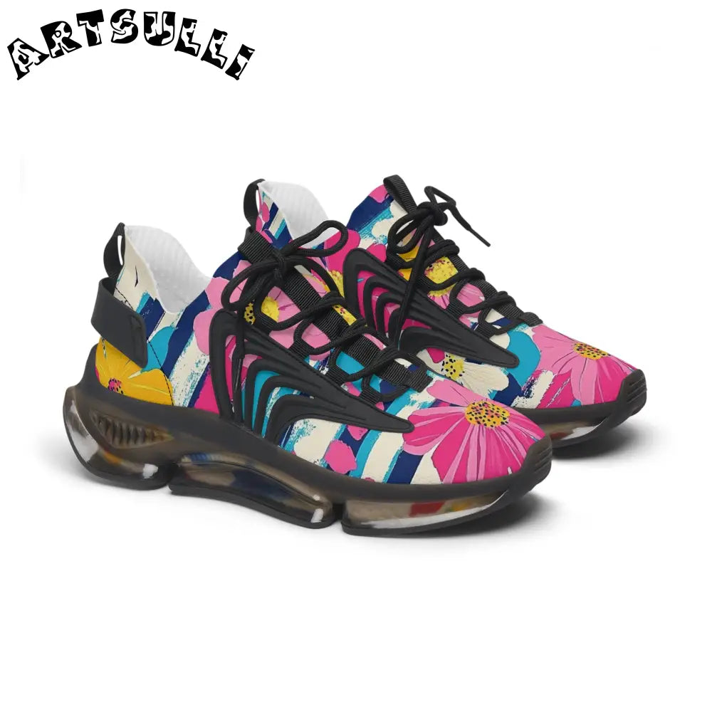 JAKKOUTTHEBXX Dayglo Floral Stripes Multi-Color Women’s Mesh
