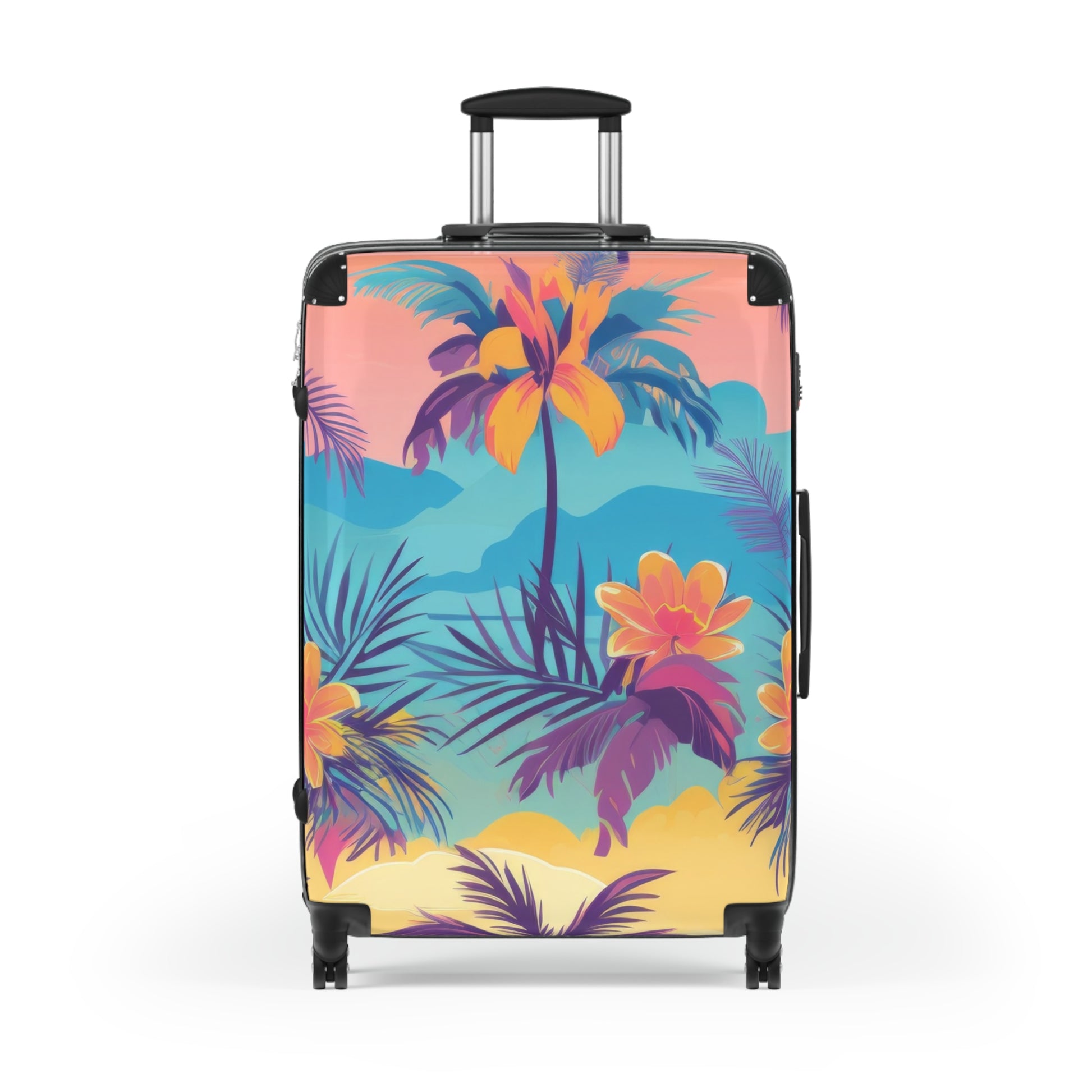 Sunset Paradise Suitcase, Artsulli - Art is Long, Life is Short, Bags, Size, Large, Color, Black, , , 41354070223075238327