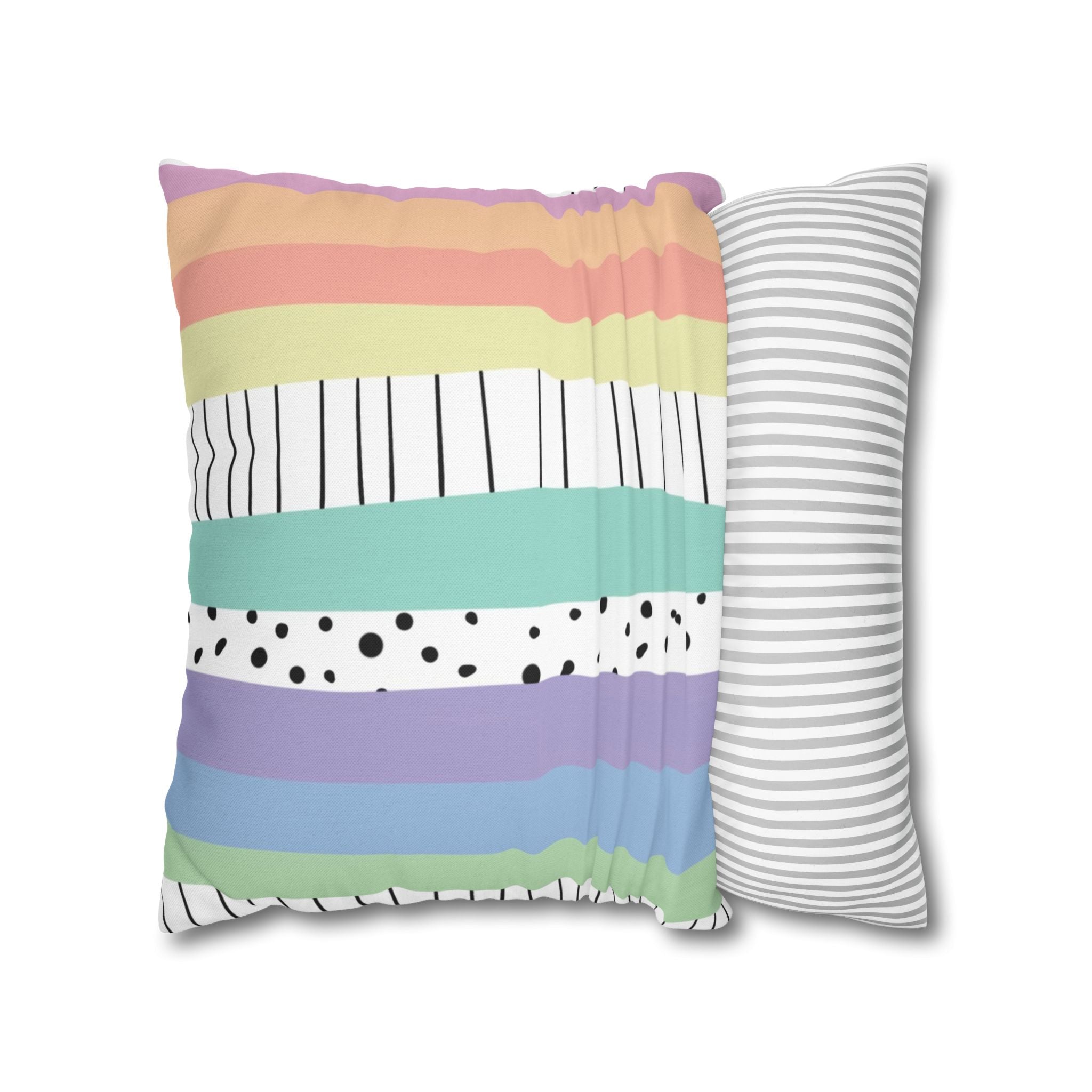 Spun Polyester Square Pillowcase, Artsulli - Art is Long, Life is Short, Home Decor, , , , , , , 