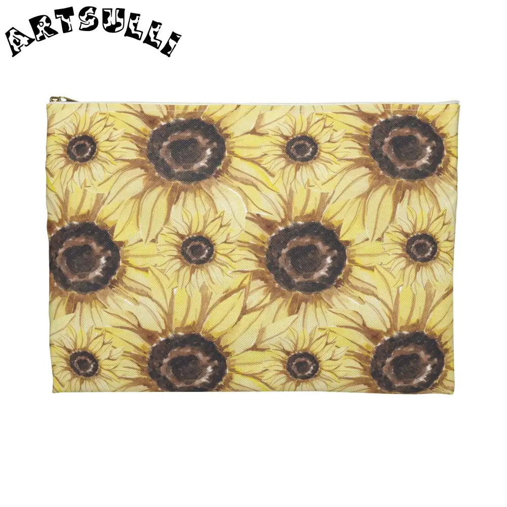 JAKKOUTTHEBXX Retro Anime Sunflower Accessory Pouch JAKKOUTTHEBXX