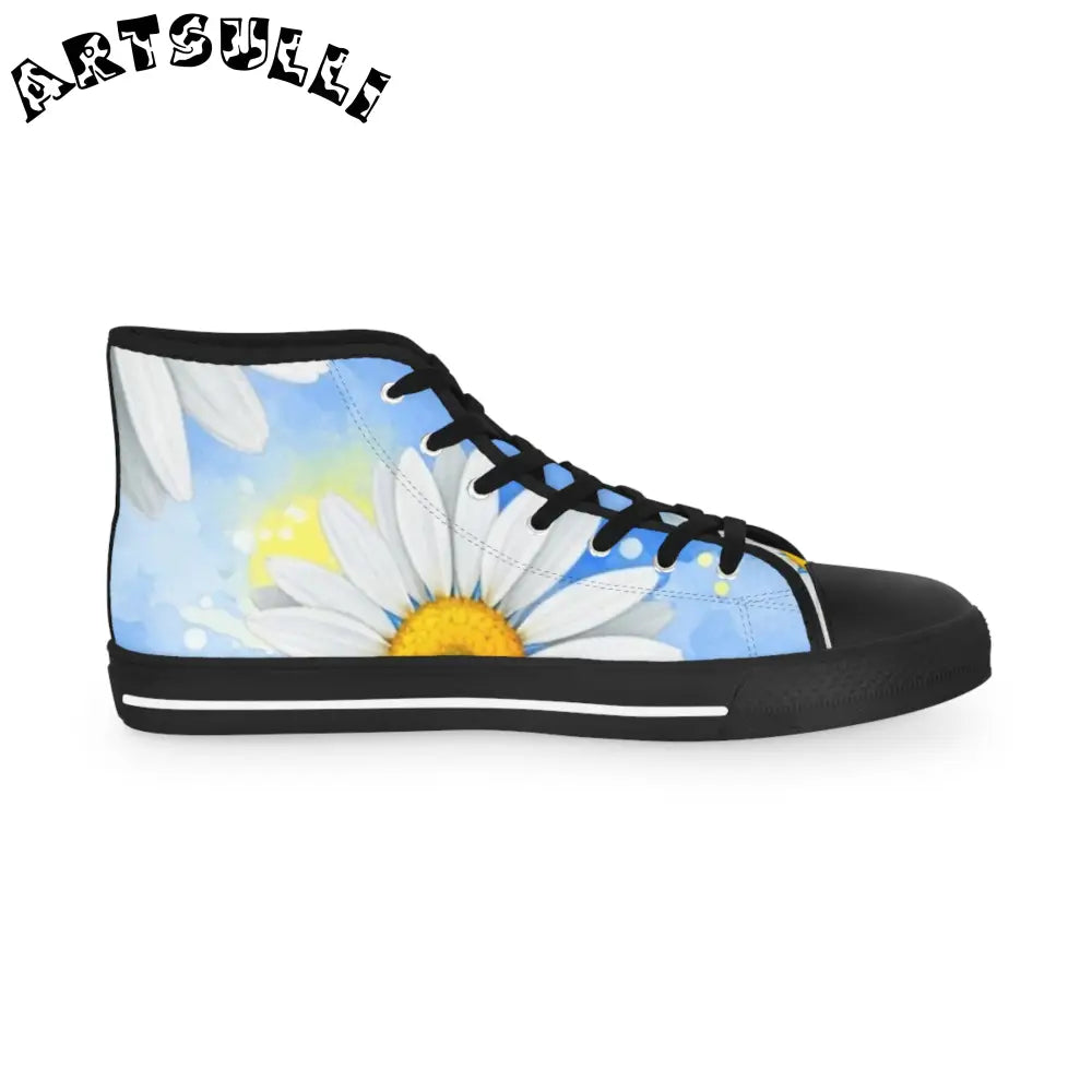 JAKKOUTTHEBXX Daisies Men’s High Top Sneakers JAKKOUTTHEBXX Artsulli