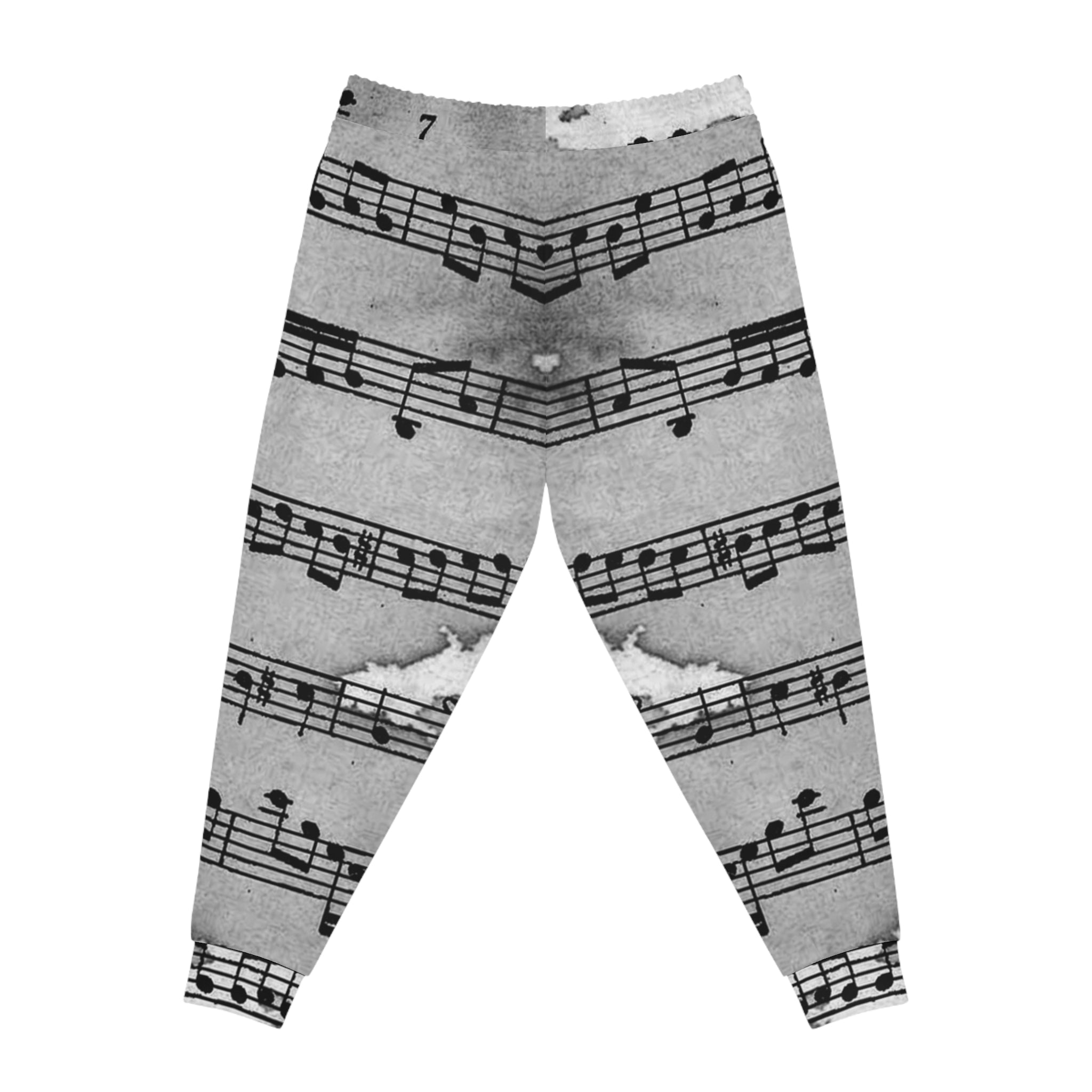 Drip Spill Type Beat Sheet Music Black Athletic Joggers (AOP), Artsulli - Art is Long, Life is Short, All Over Prints, , , , , , , 