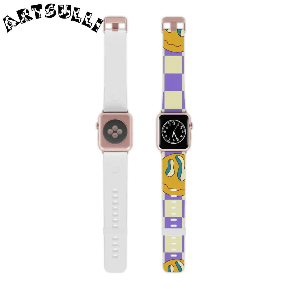 JAKKOUTTHEBXX Trippy Flower Power Motifs Watch Band for Apple Watch